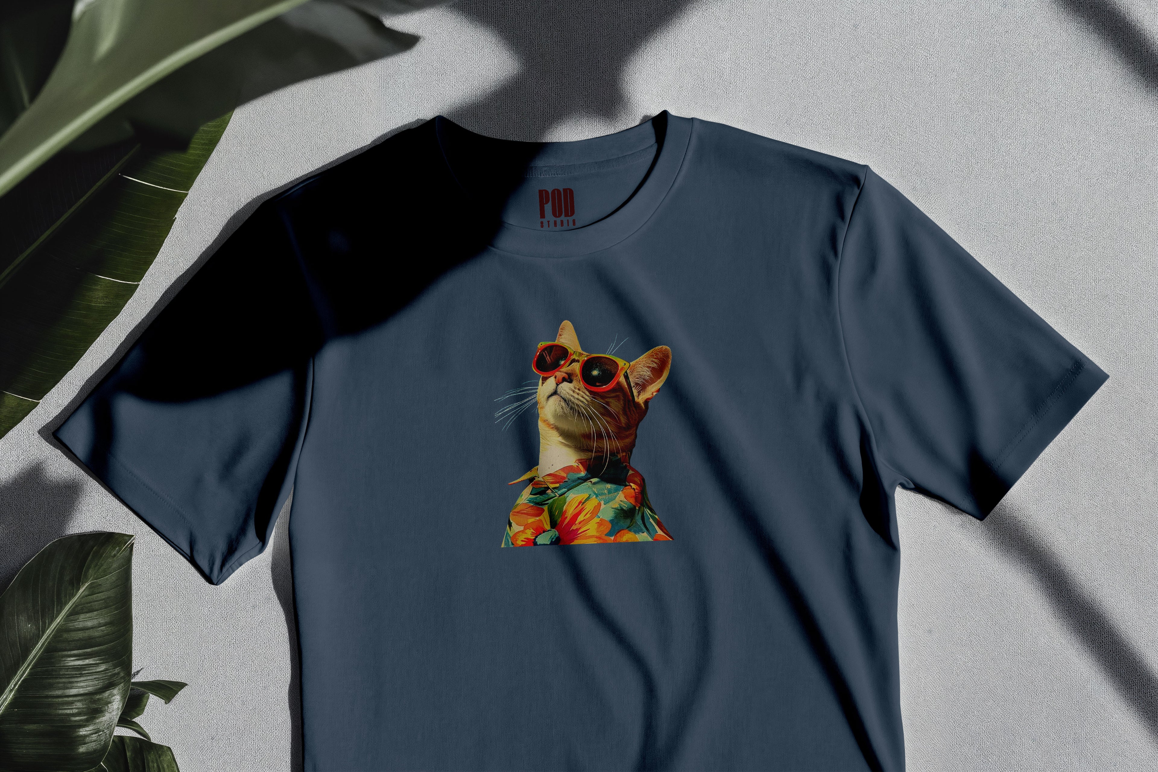 Oversize Kısa Kollu Tişört - Cat