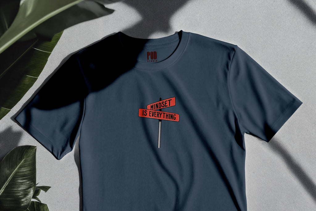 Oversize Kısa Kollu Tişört - Mindset