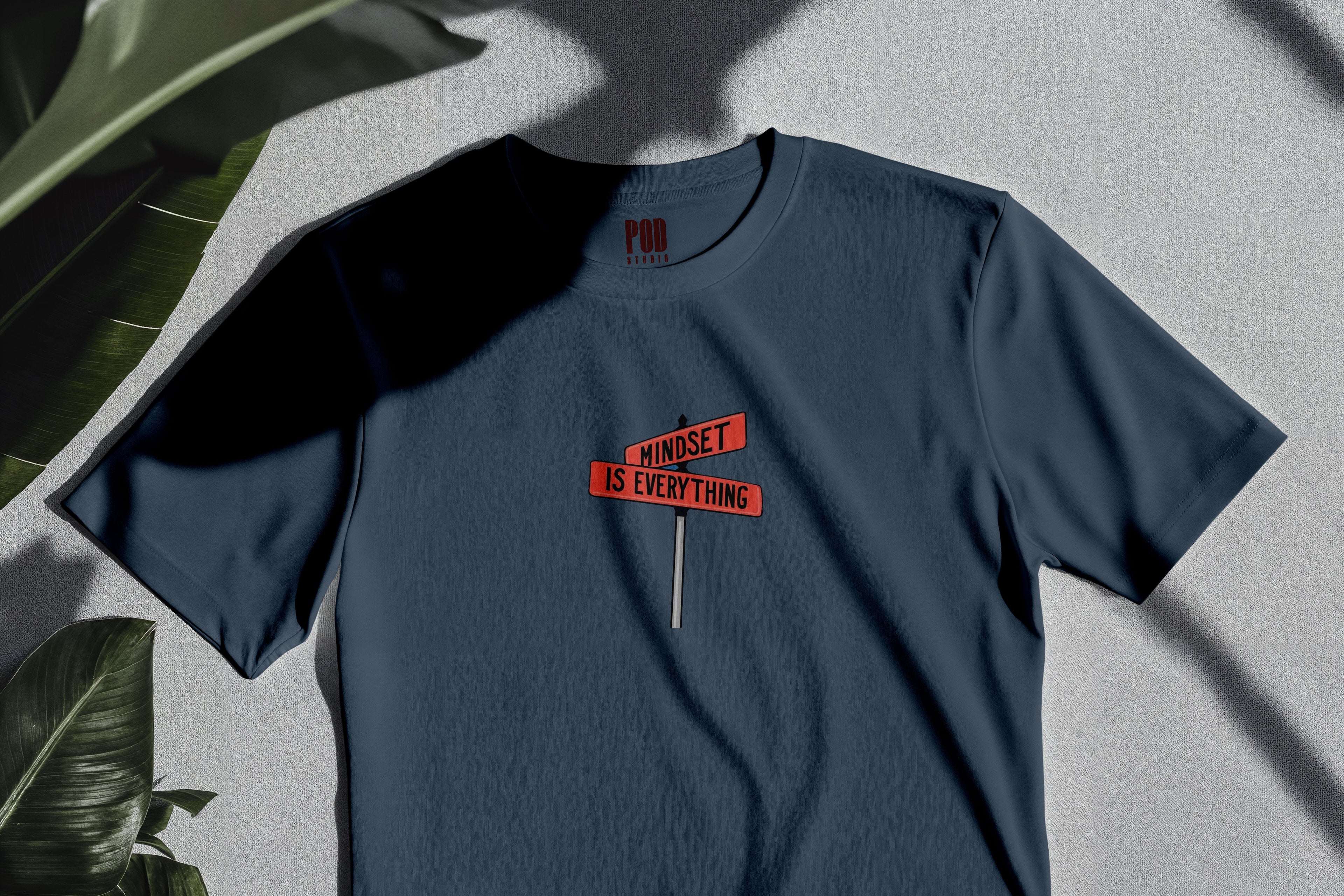 Oversize Kısa Kollu Tişört - Mindset