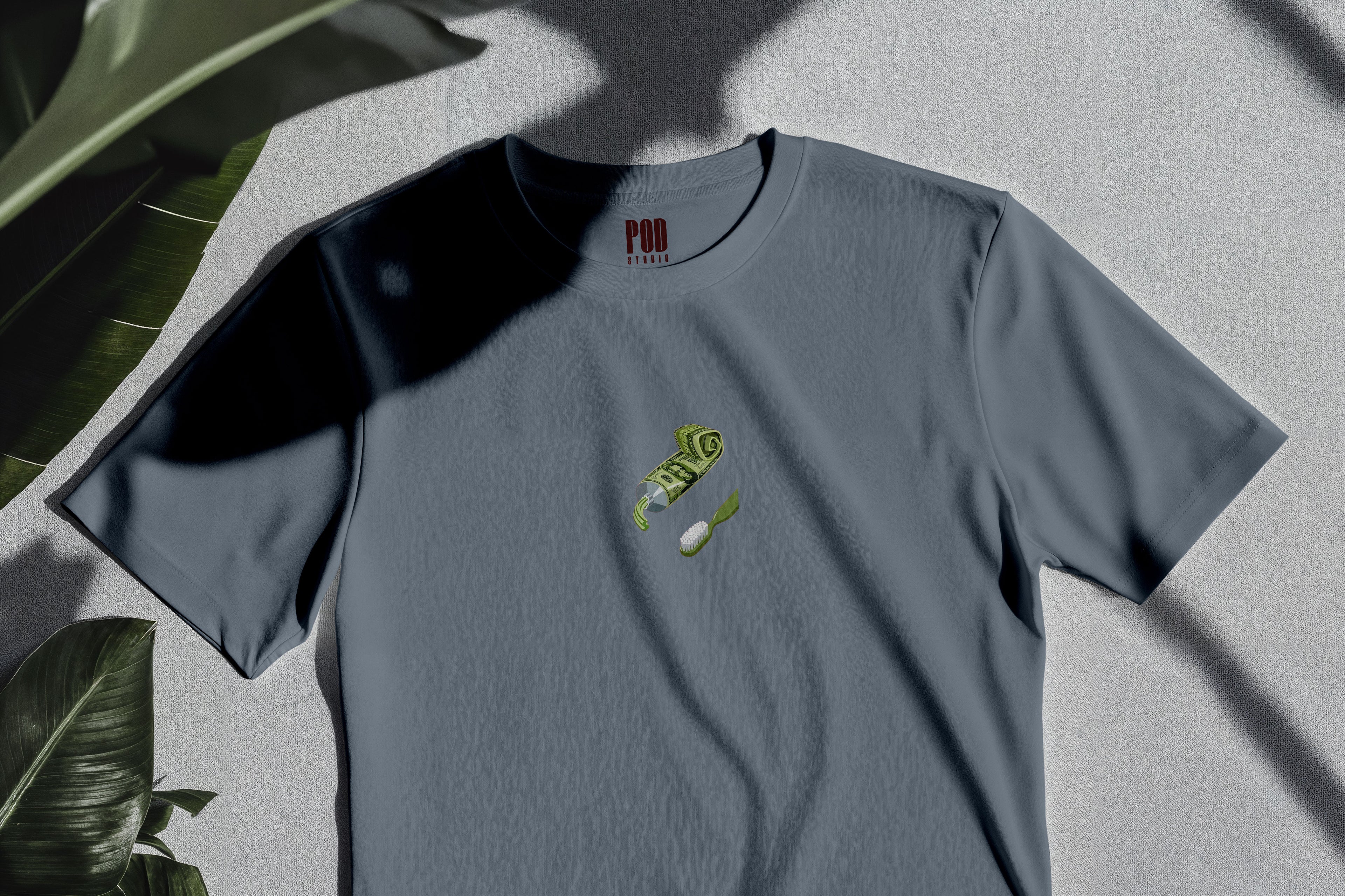 Oversize Kısa Kollu Tişört - Money