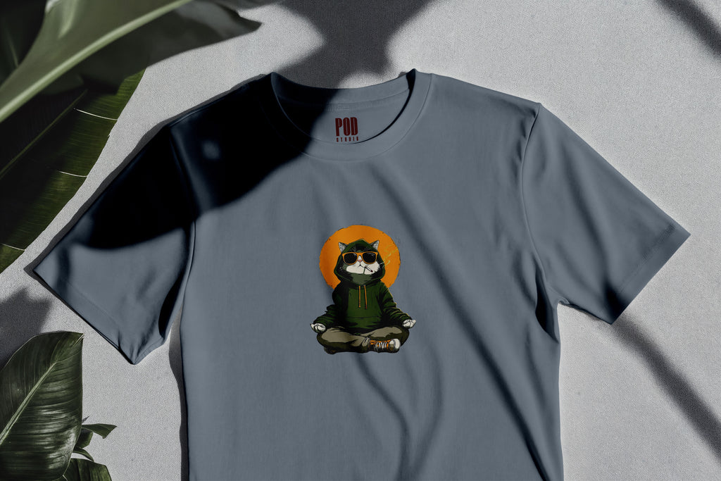 Oversize Kısa Kollu Tişört - Yoga