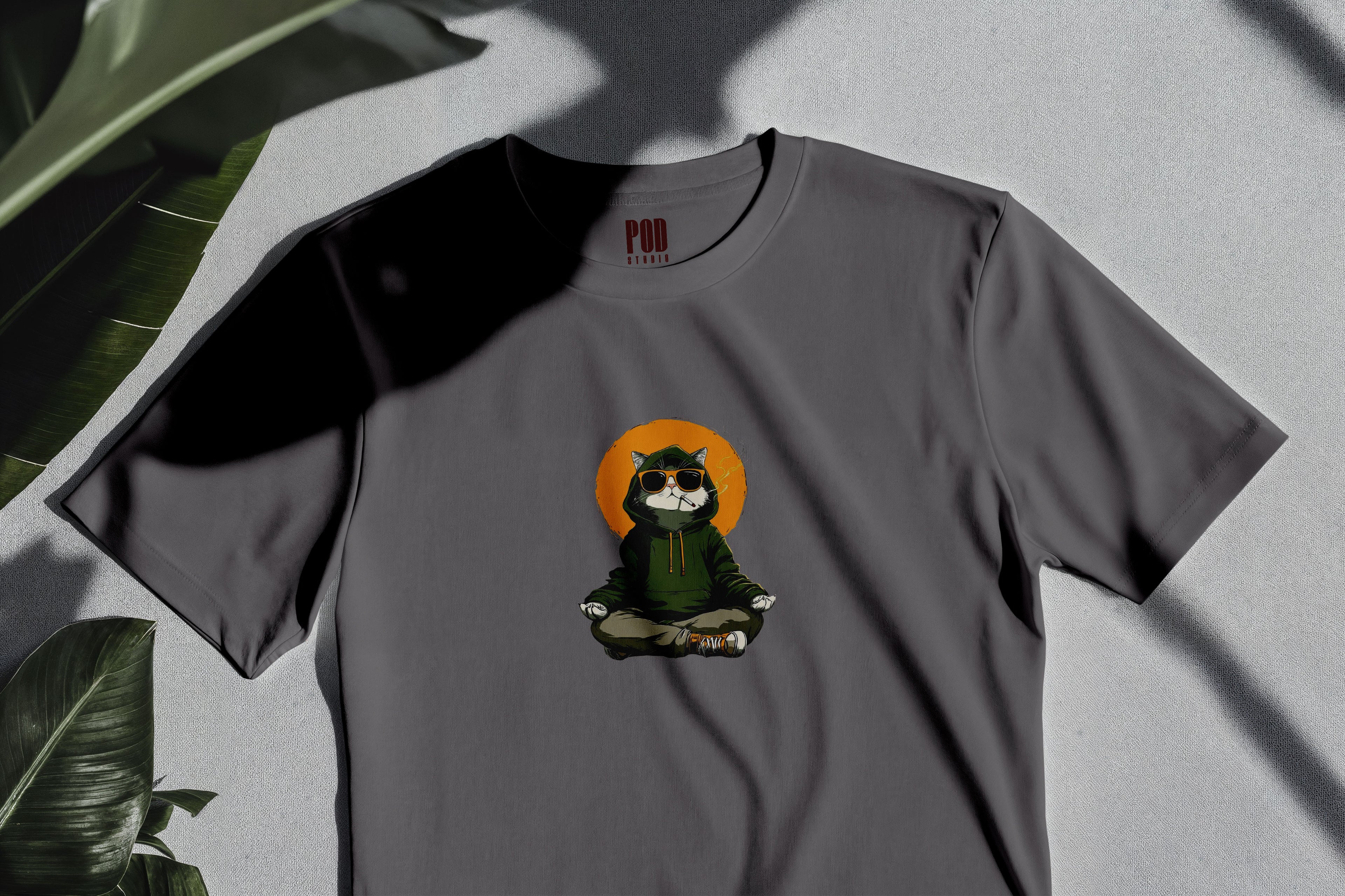 Oversize Kısa Kollu Tişört - Yoga