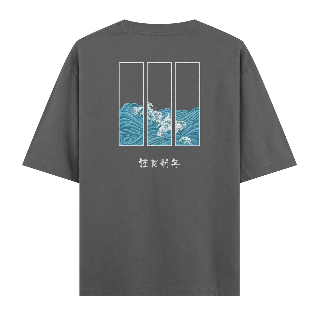 Oversize Kısa Kollu Tişört - Ocean