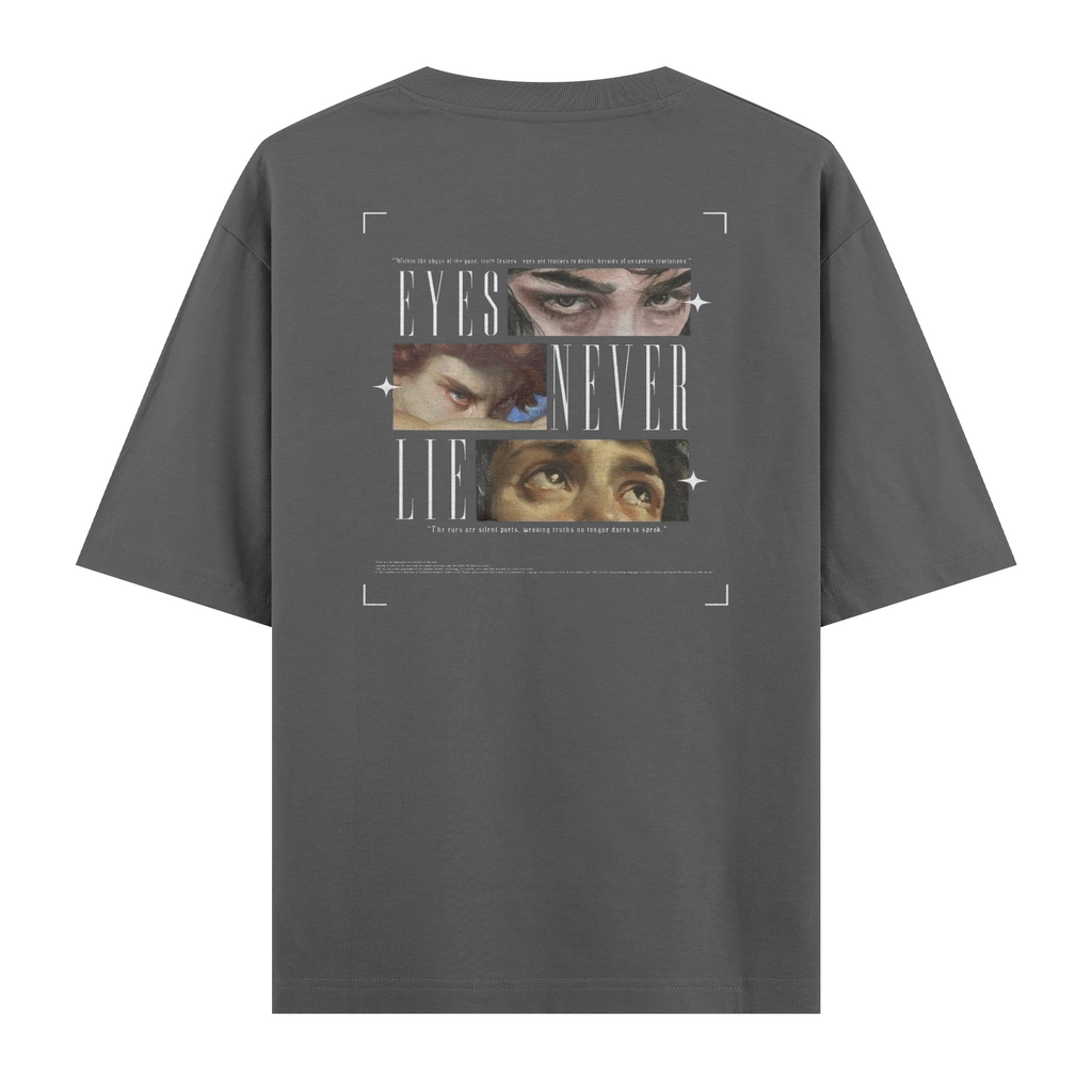 Oversize Kısa Kollu Tişört - Eyes