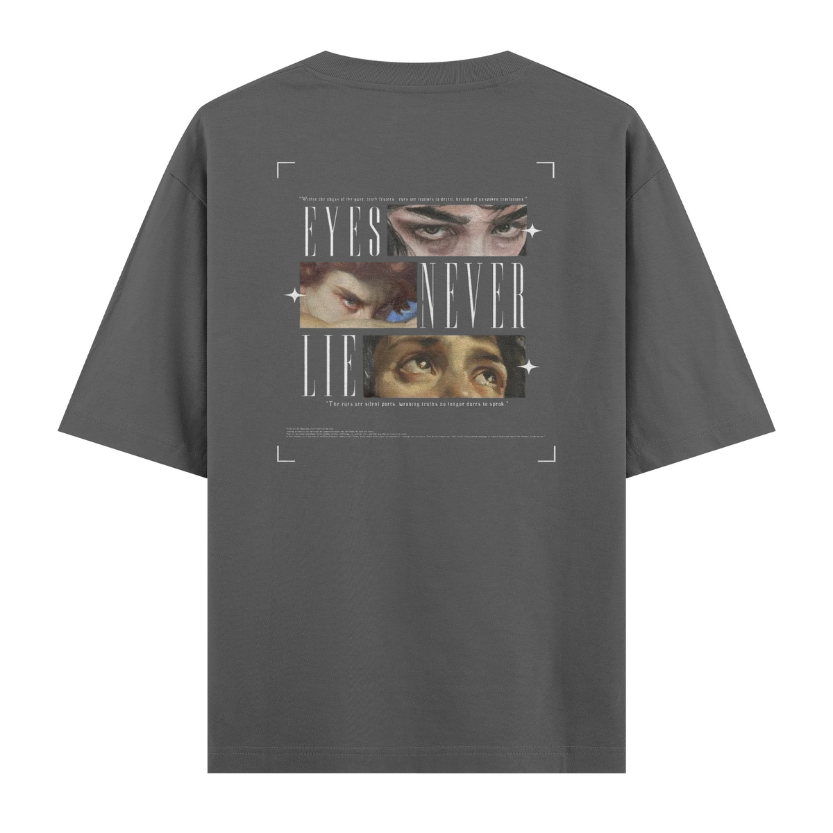 Oversize Kısa Kollu Tişört - Eyes