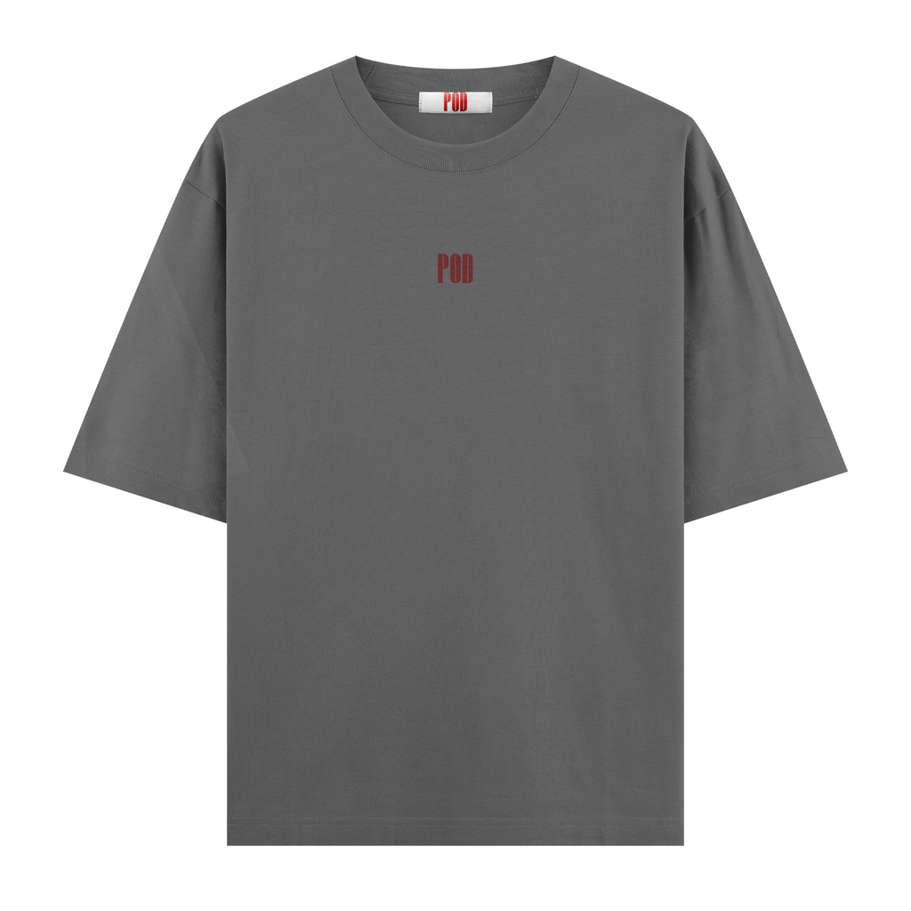 Oversize Kısa Kollu Tişört - Less