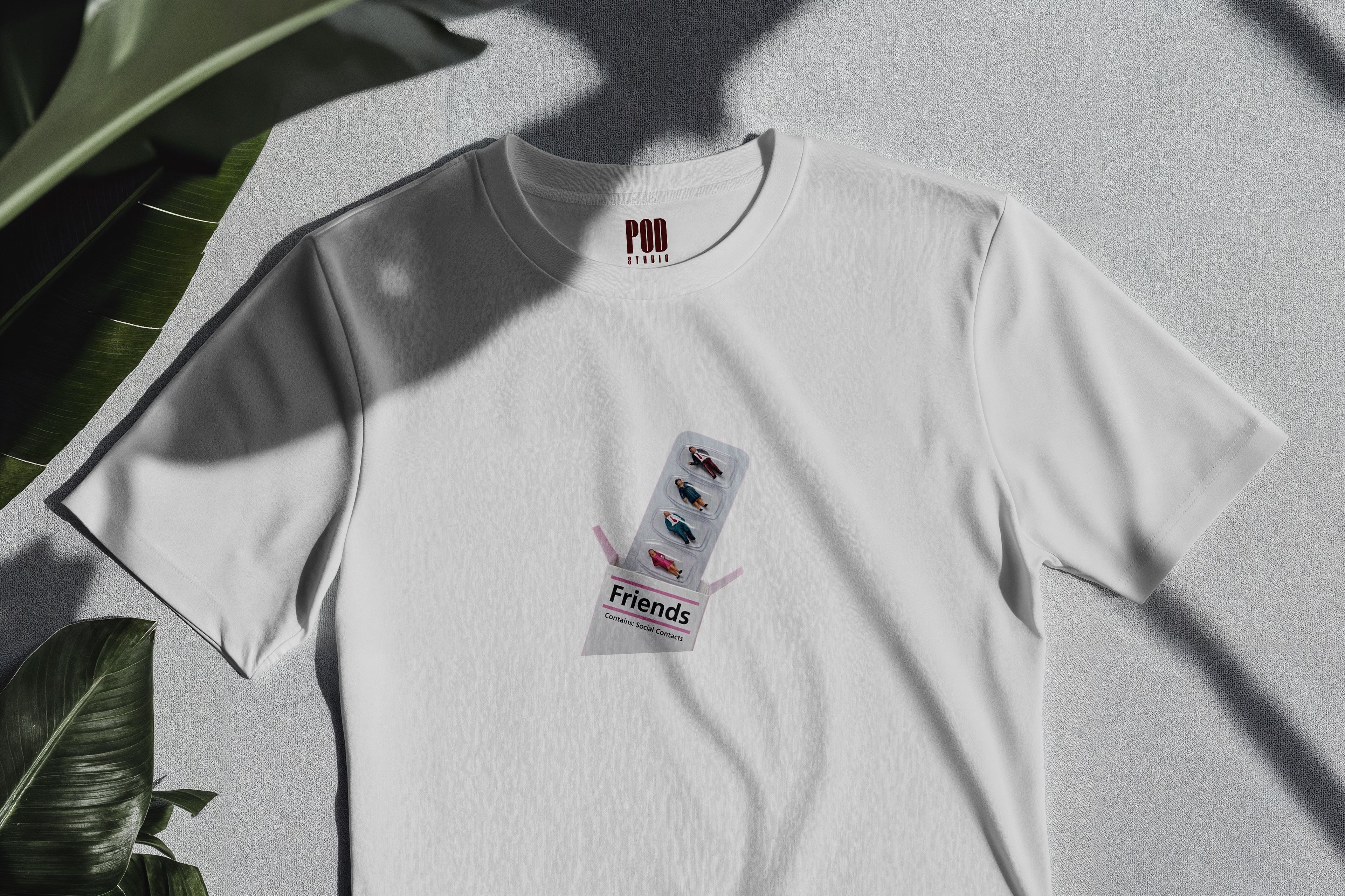 Oversize Kısa Kollu Tişört - Friends