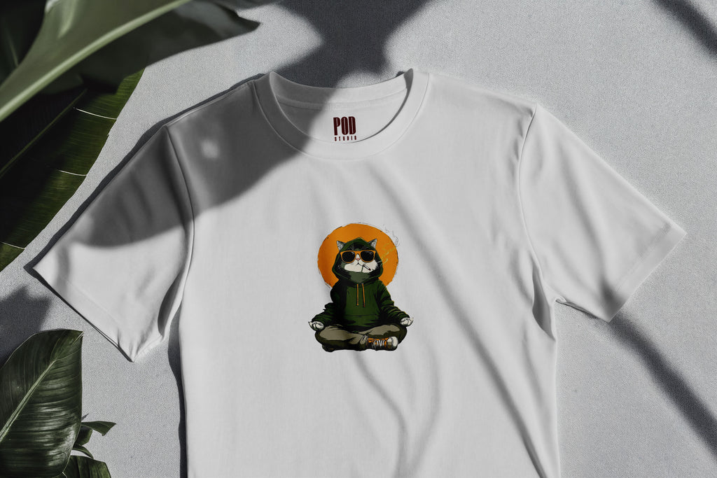 Oversize Kısa Kollu Tişört - Yoga