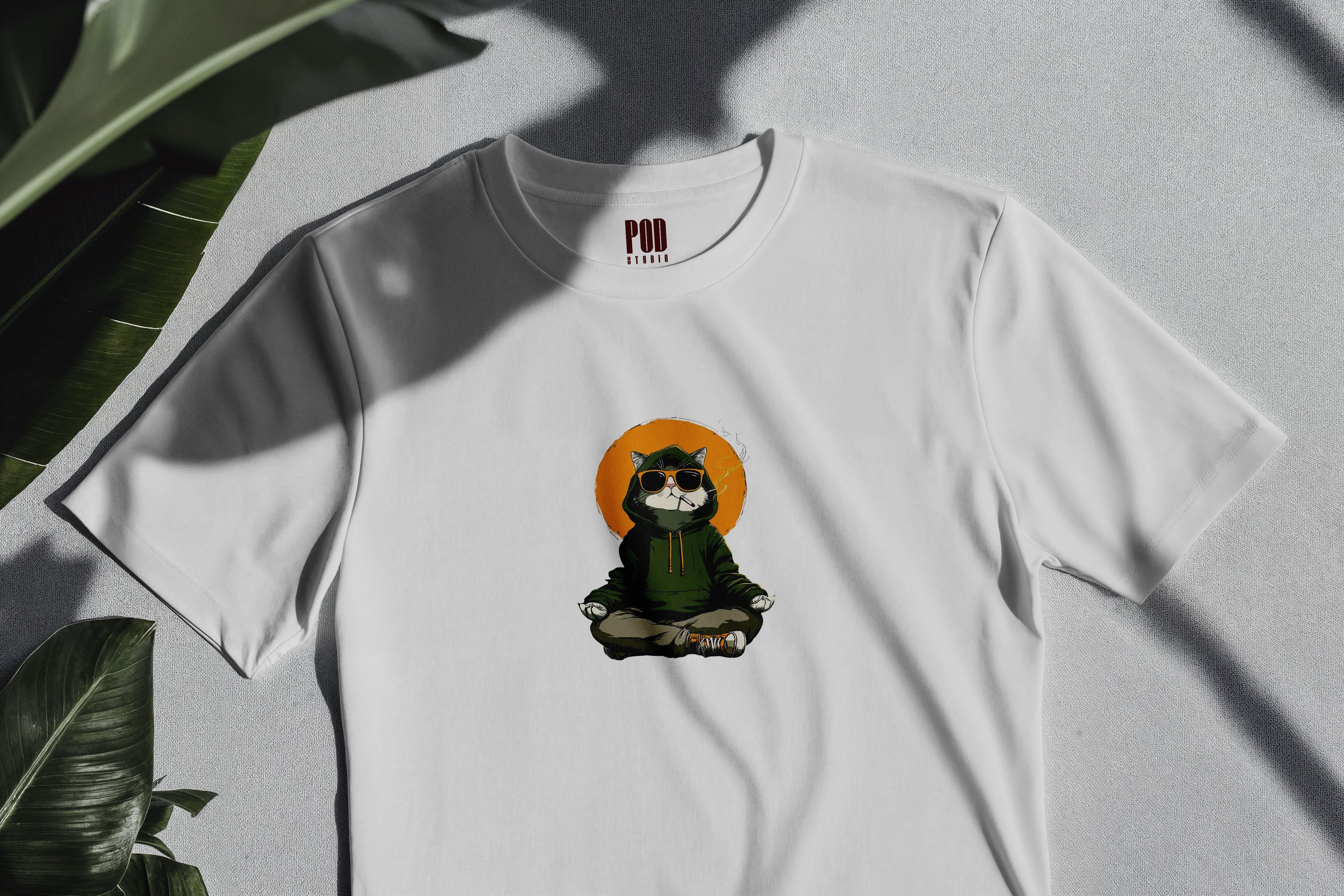 Oversize Kısa Kollu Tişört - Yoga