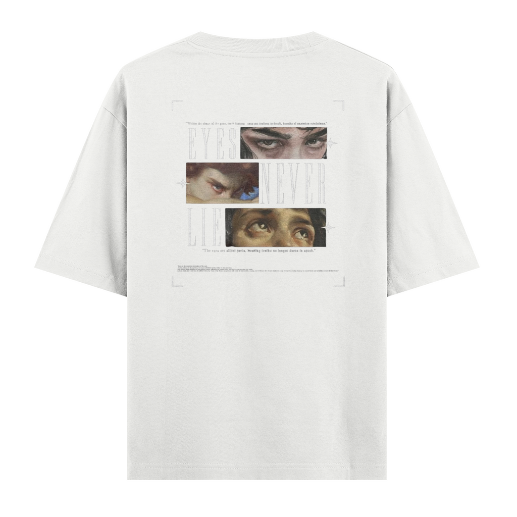 Oversize Kısa Kollu Tişört - Eyes