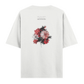 Oversize Kısa Kollu Tişört - Flowers