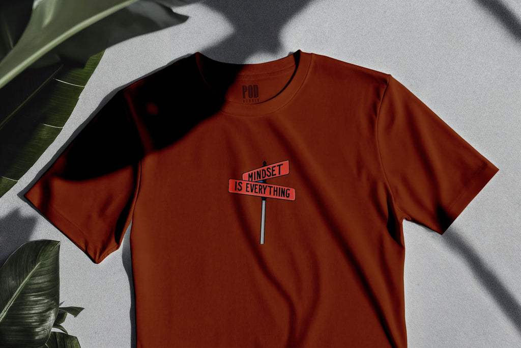 Oversize Kısa Kollu Tişört - Mindset