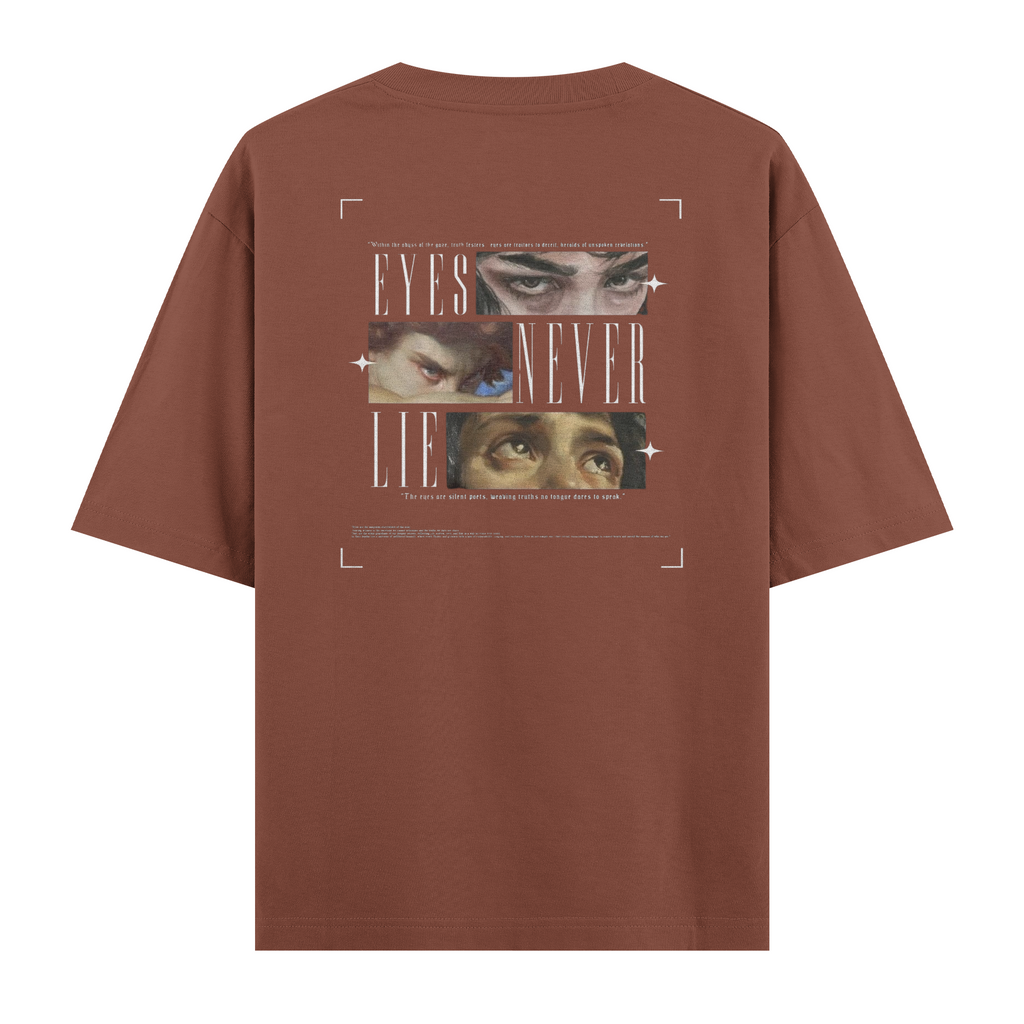 Oversize Kısa Kollu Tişört - Eyes
