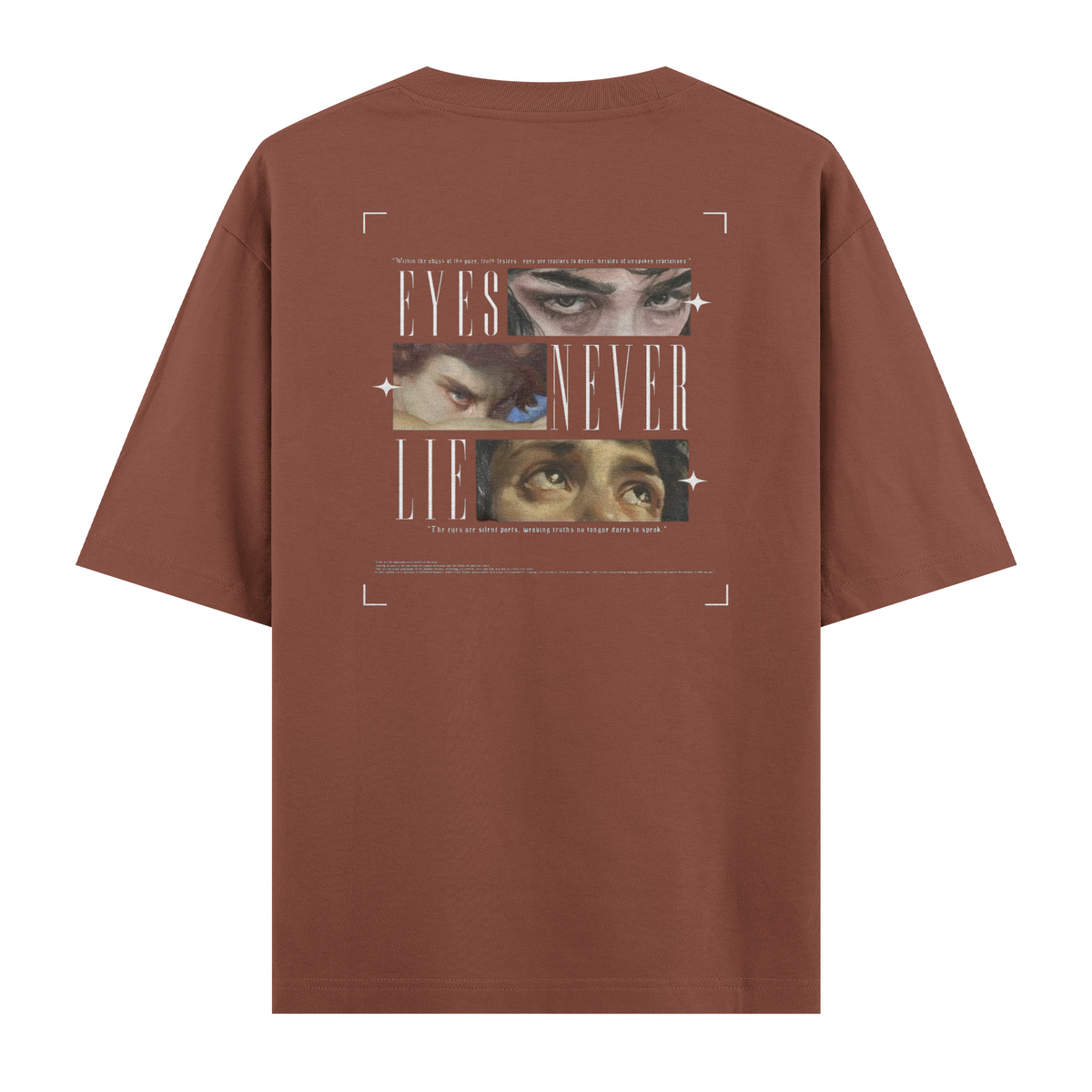 Oversize Kısa Kollu Tişört - Eyes