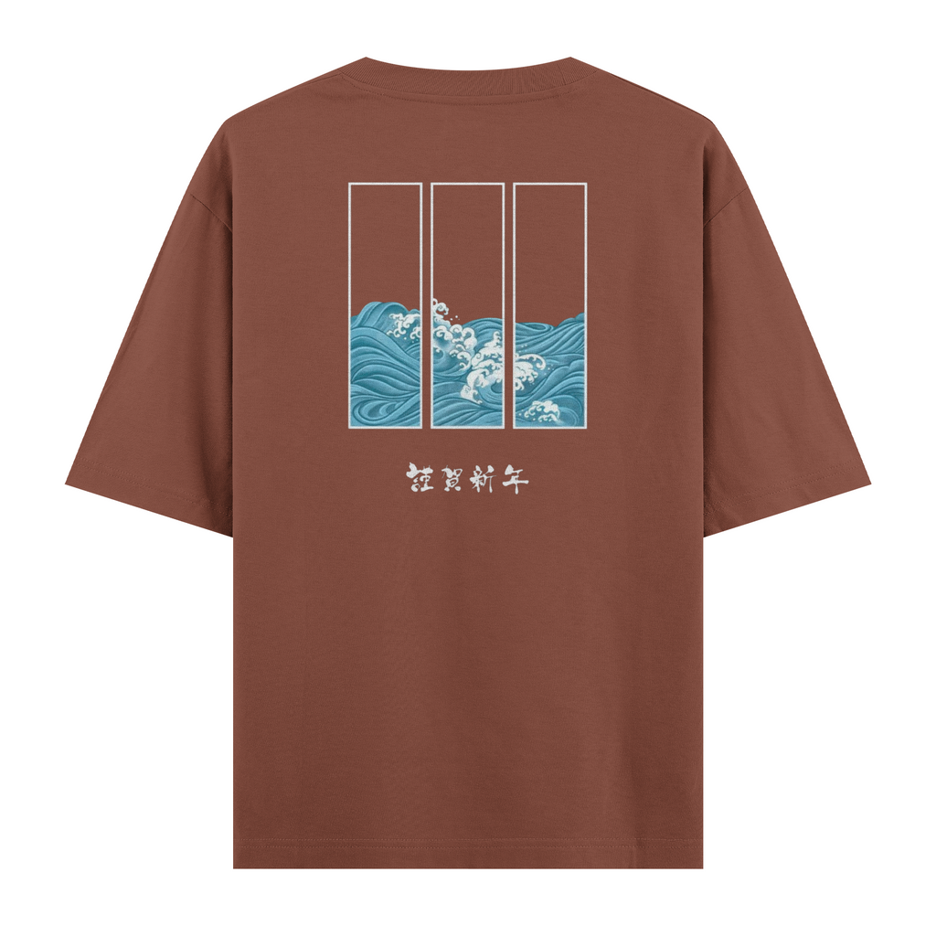 Oversize Kısa Kollu Tişört - Ocean