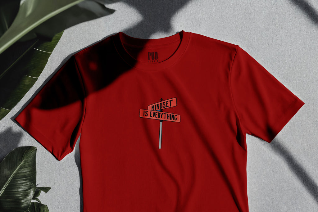 Oversize Kısa Kollu Tişört - Mindset