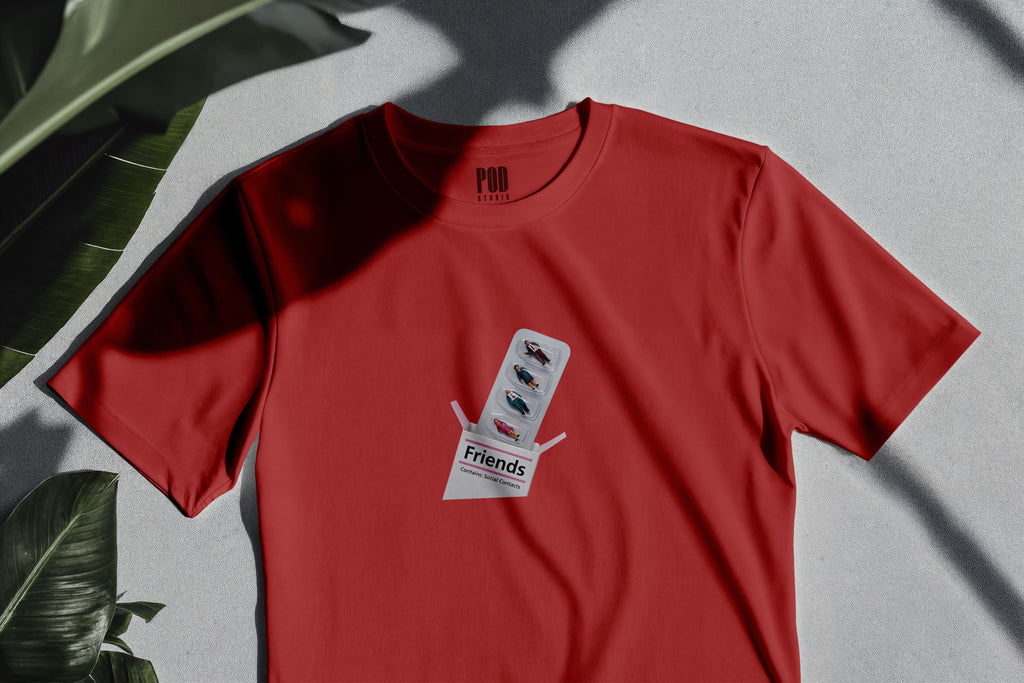 Oversize Kısa Kollu Tişört - Friends