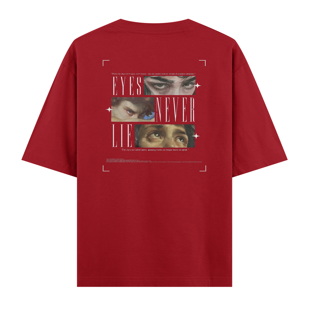 Oversize Kısa Kollu Tişört - Eyes