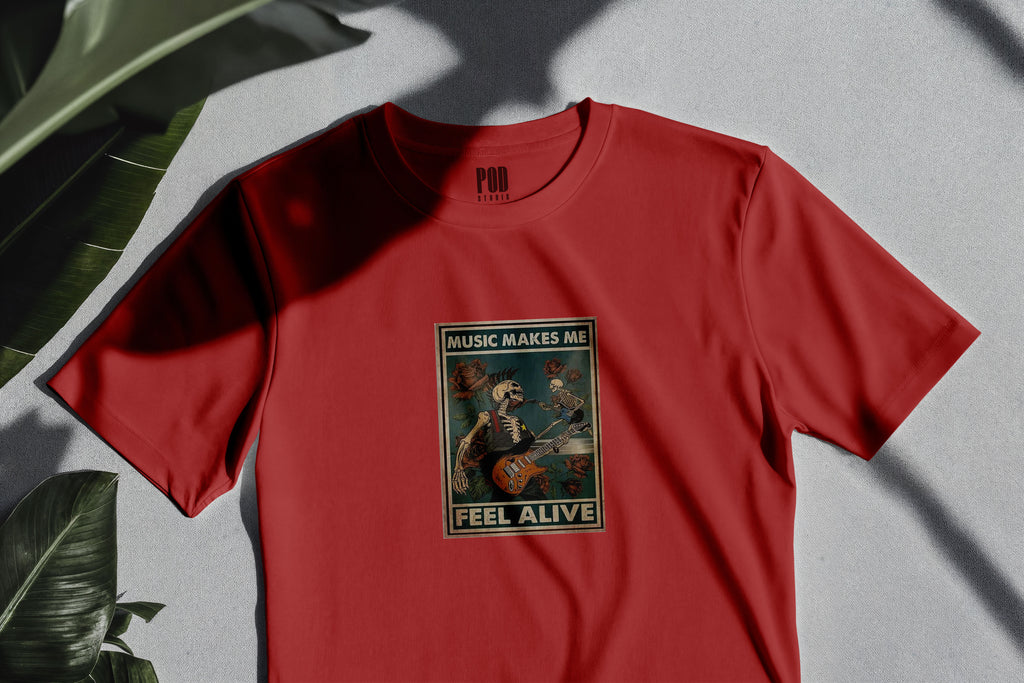 Oversize Kısa Kollu Tişört - Alive