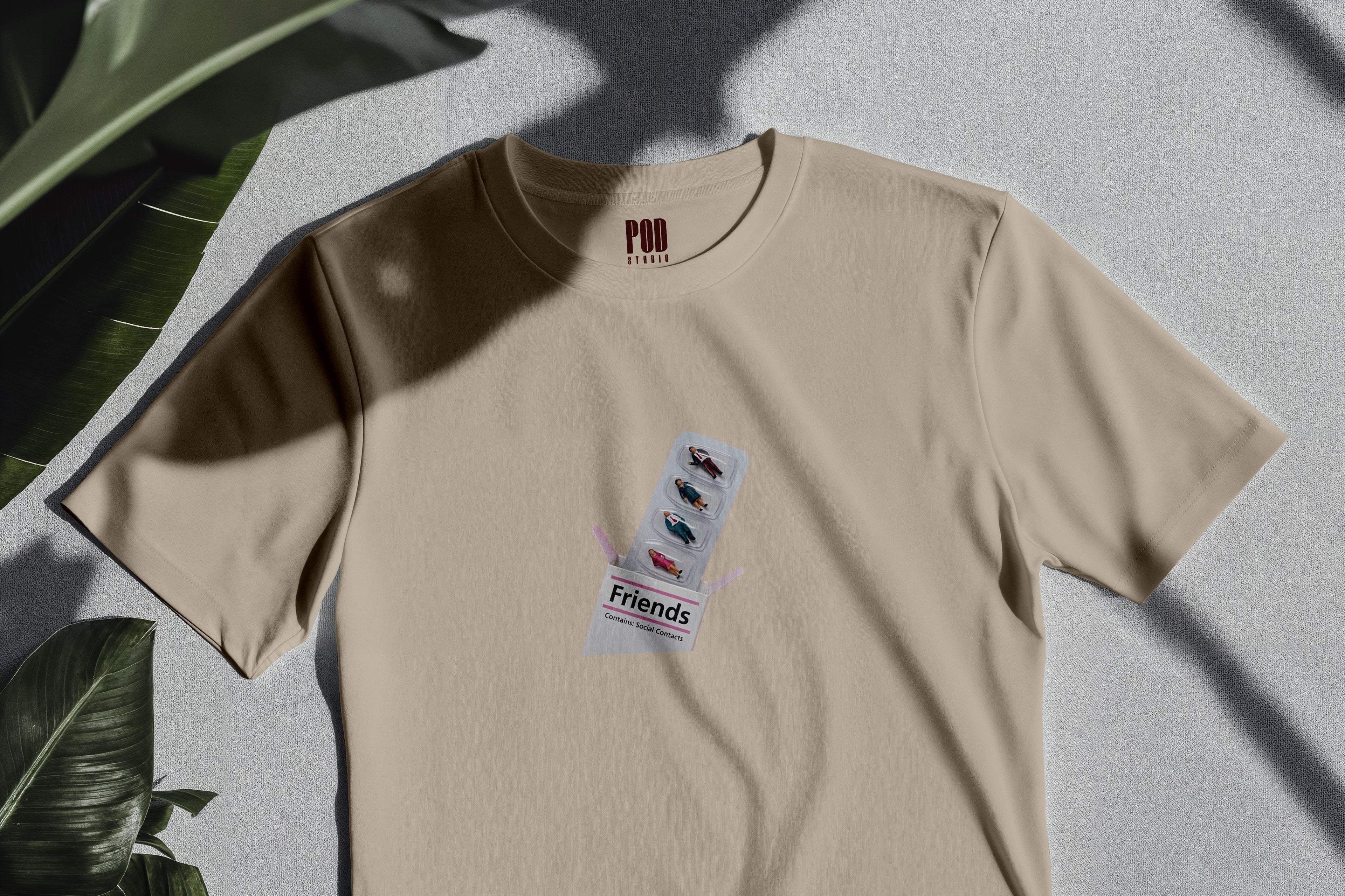 Oversize Kısa Kollu Tişört - Friends