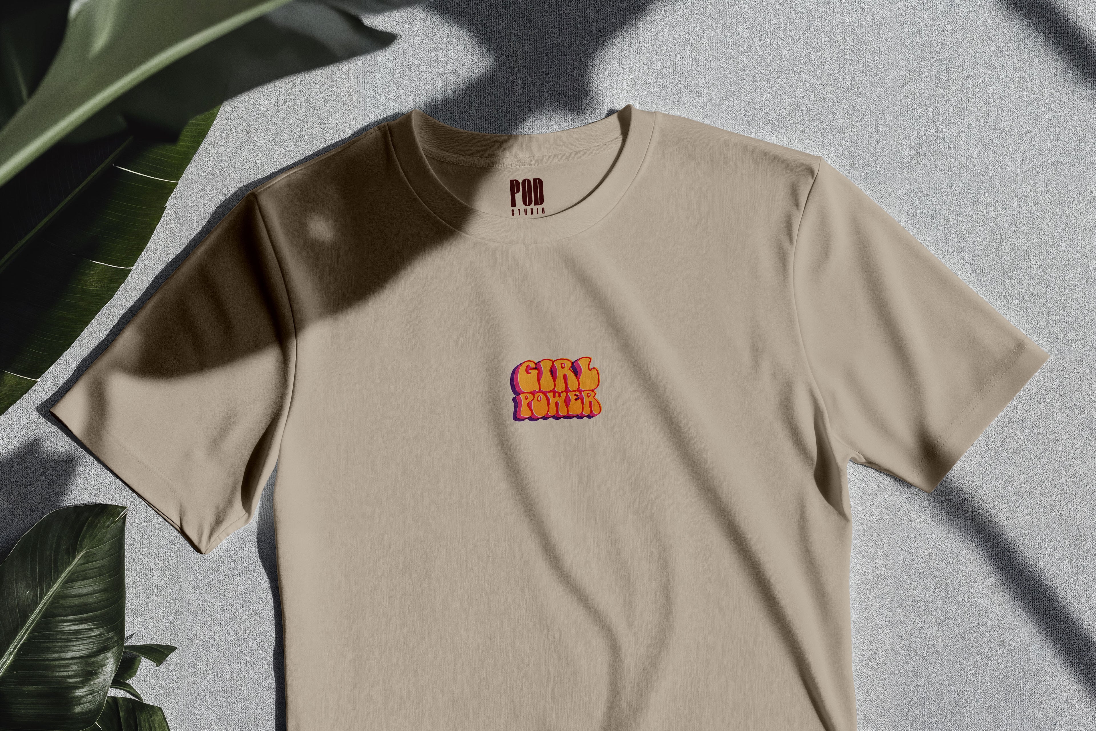 Oversize Kısa Kollu Tişört - Power