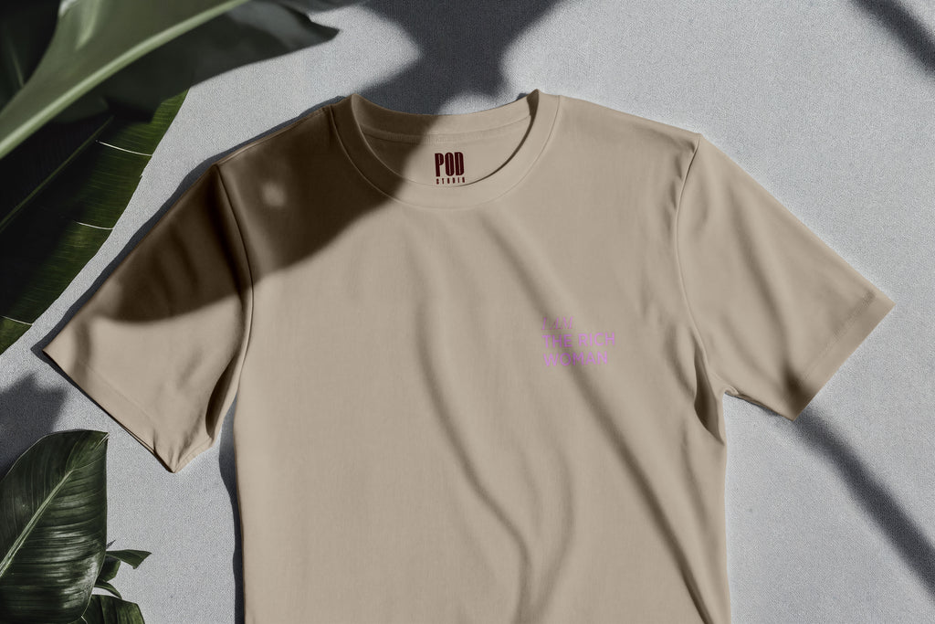 Oversize Kısa Kollu Tişört - Woman