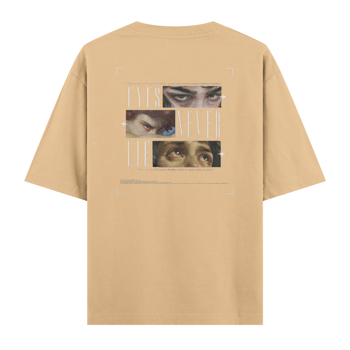 Oversize Kısa Kollu Tişört - Eyes