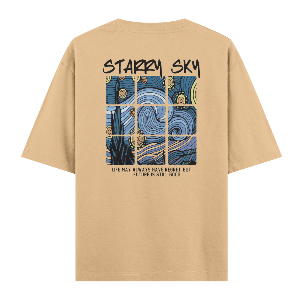 Oversize Kısa Kollu Tişört - Starry Sky