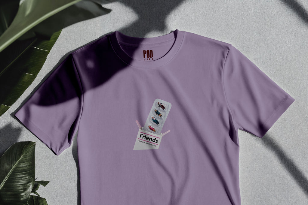 Oversize Kısa Kollu Tişört - Friends