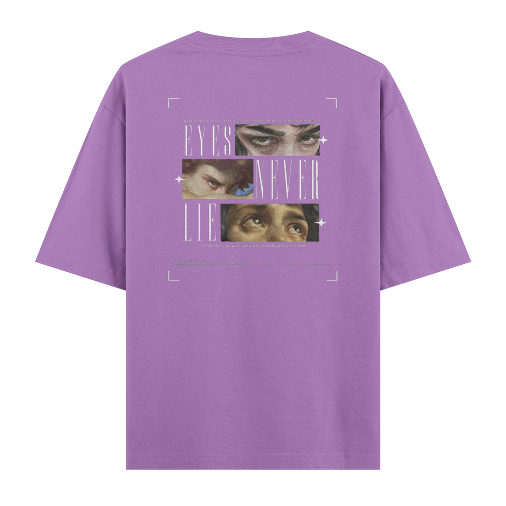 Oversize Kısa Kollu Tişört - Eyes