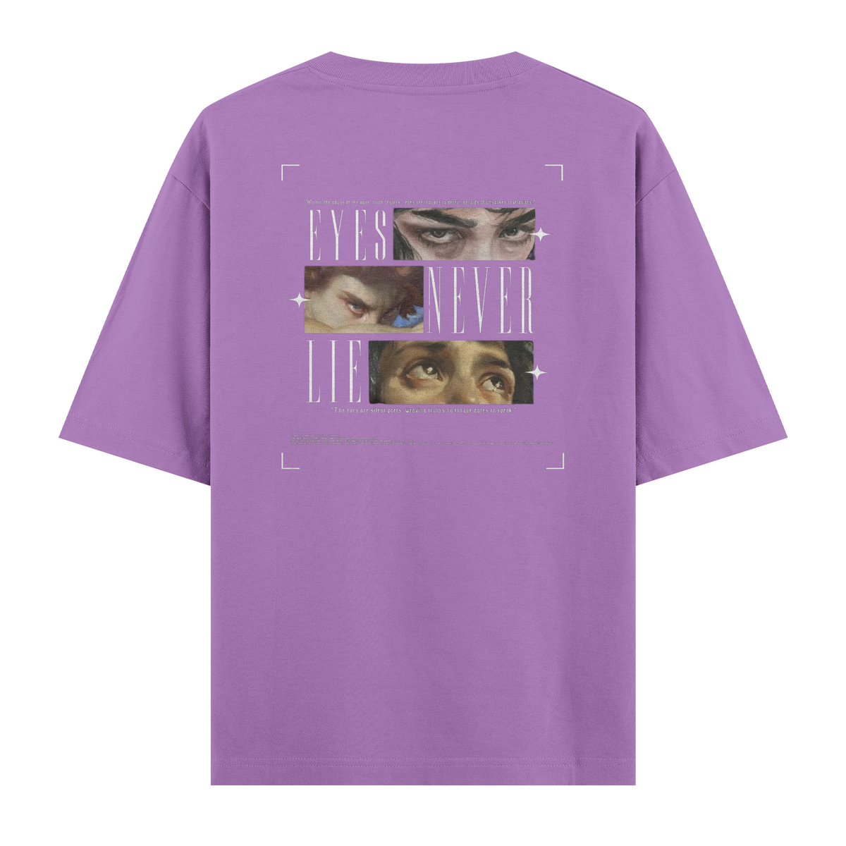 Oversize Kısa Kollu Tişört - Eyes