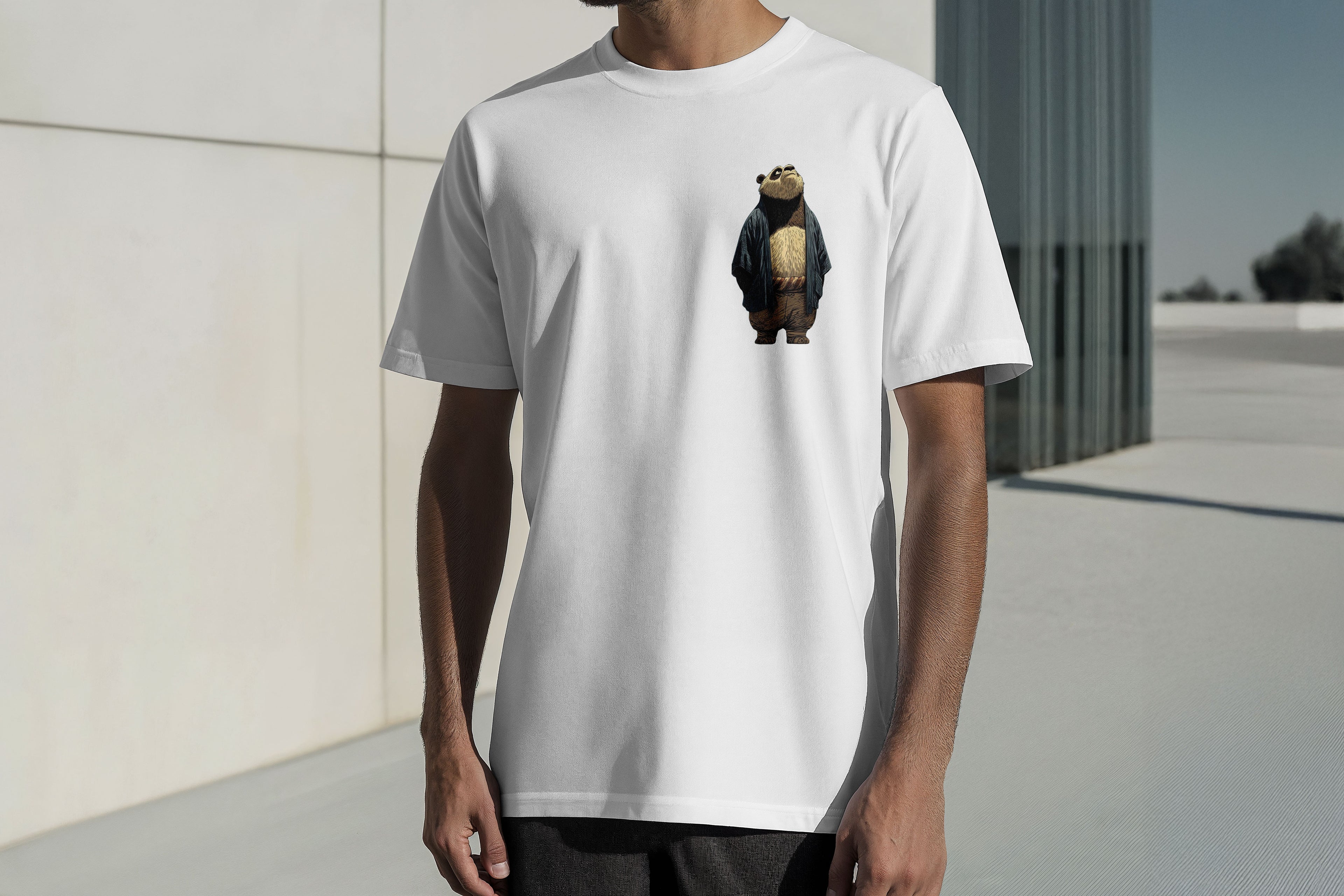 Regular Kısa Kollu Tişört - Panda