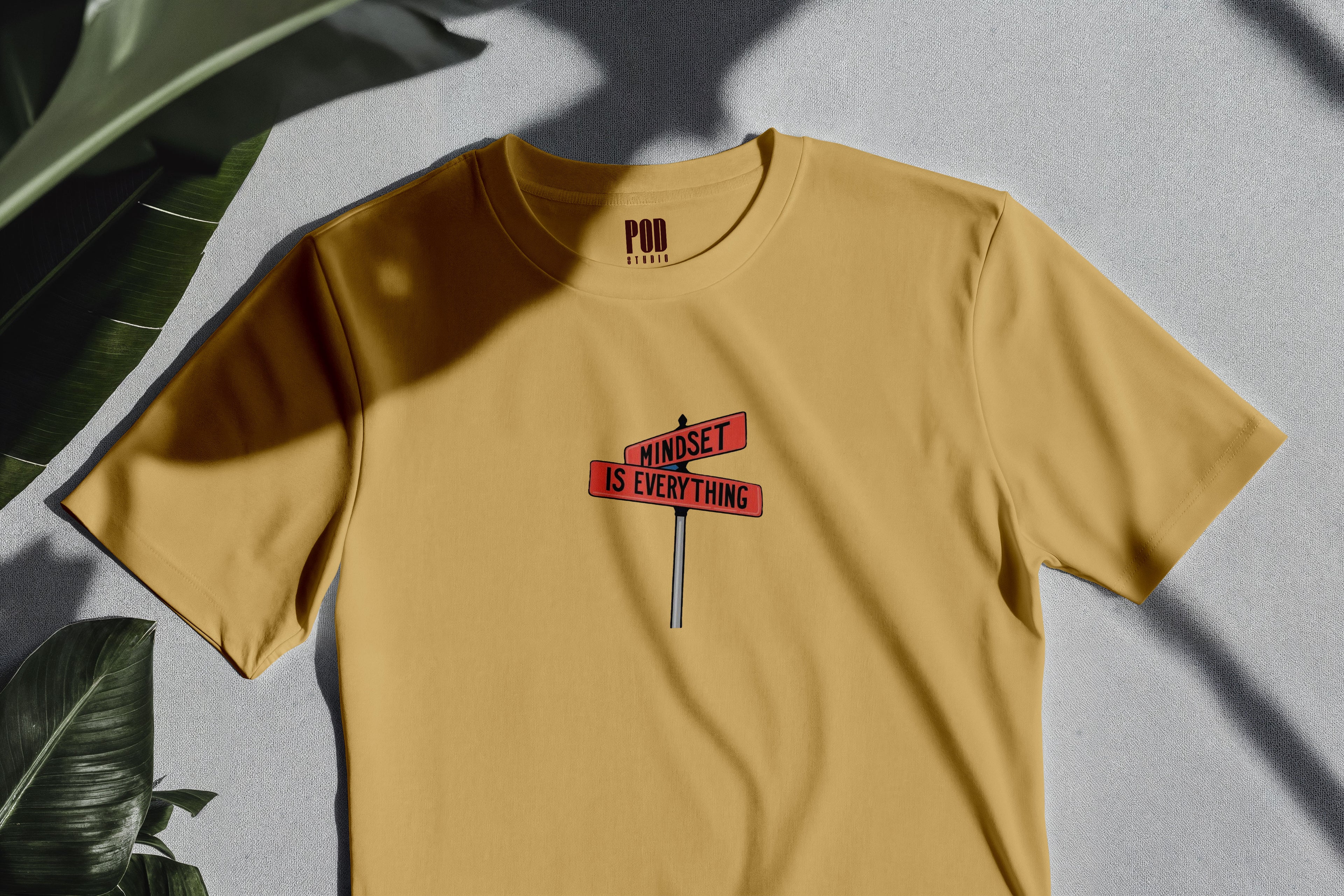 Oversize Kısa Kollu Tişört - Mindset