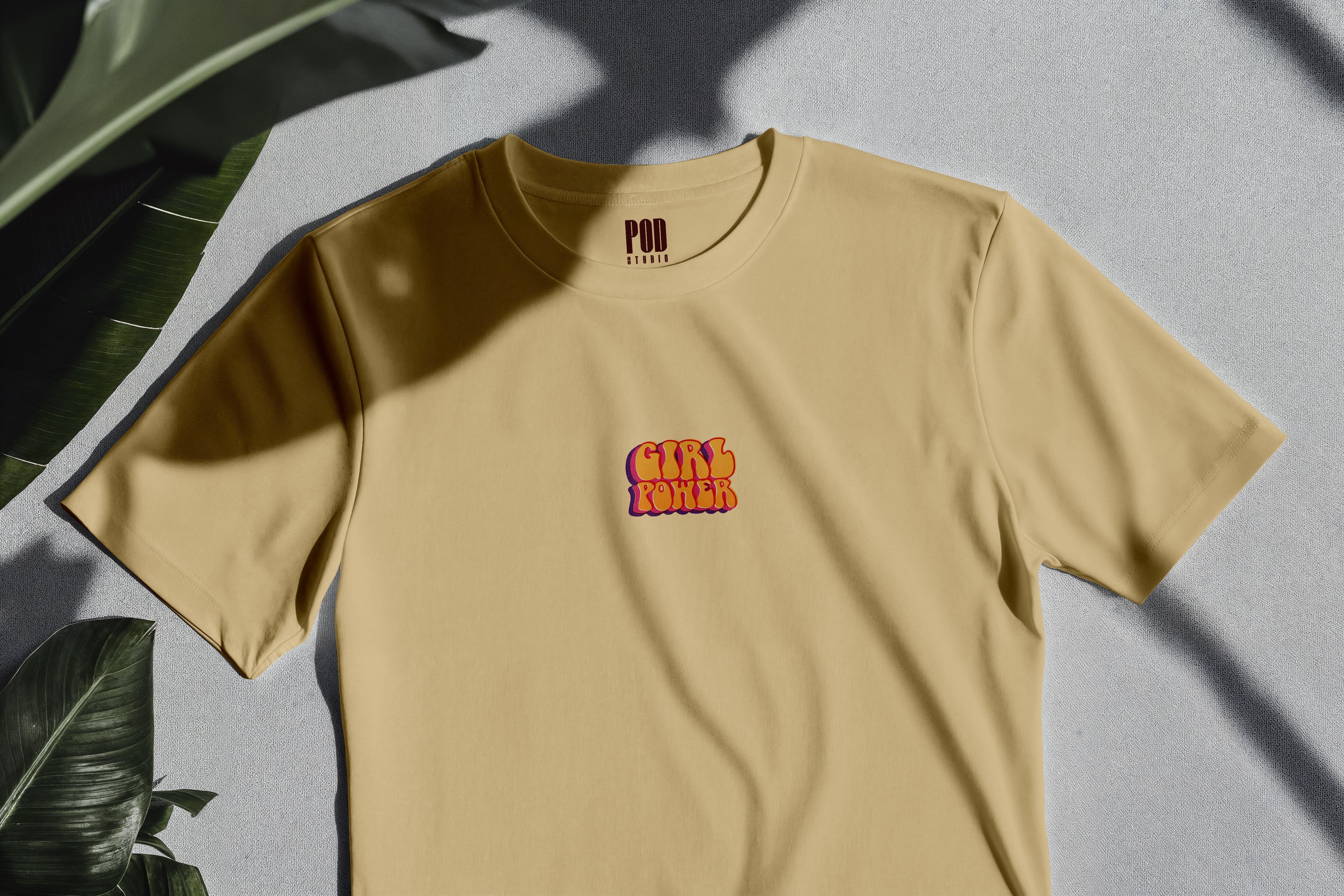 Oversize Kısa Kollu Tişört - Power