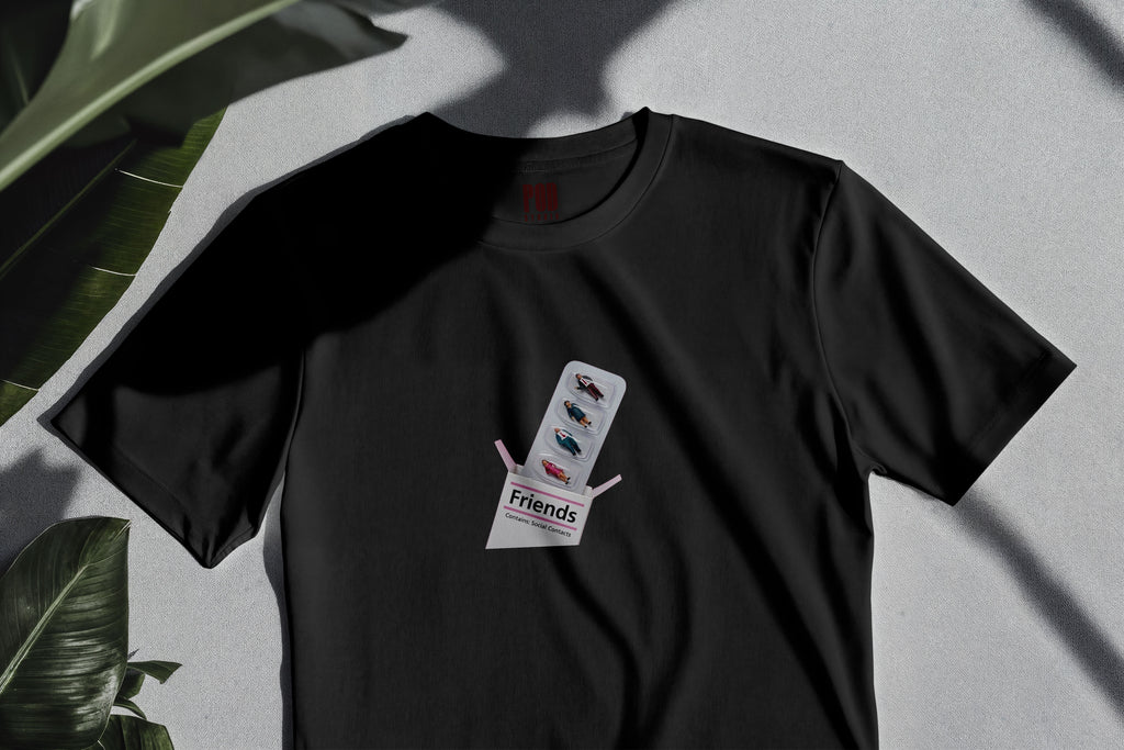 Oversize Kısa Kollu Tişört - Friends