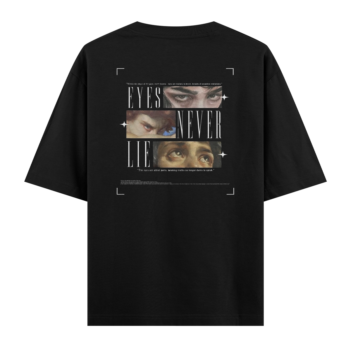 Oversize Kısa Kollu Tişört - Eyes