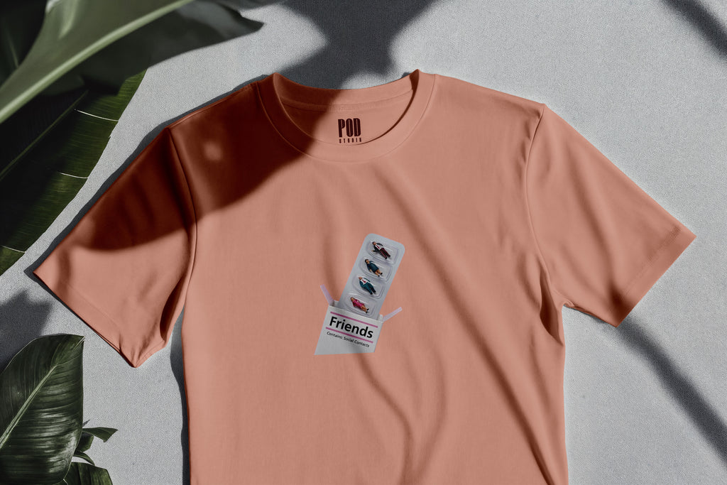 Oversize Kısa Kollu Tişört - Friends