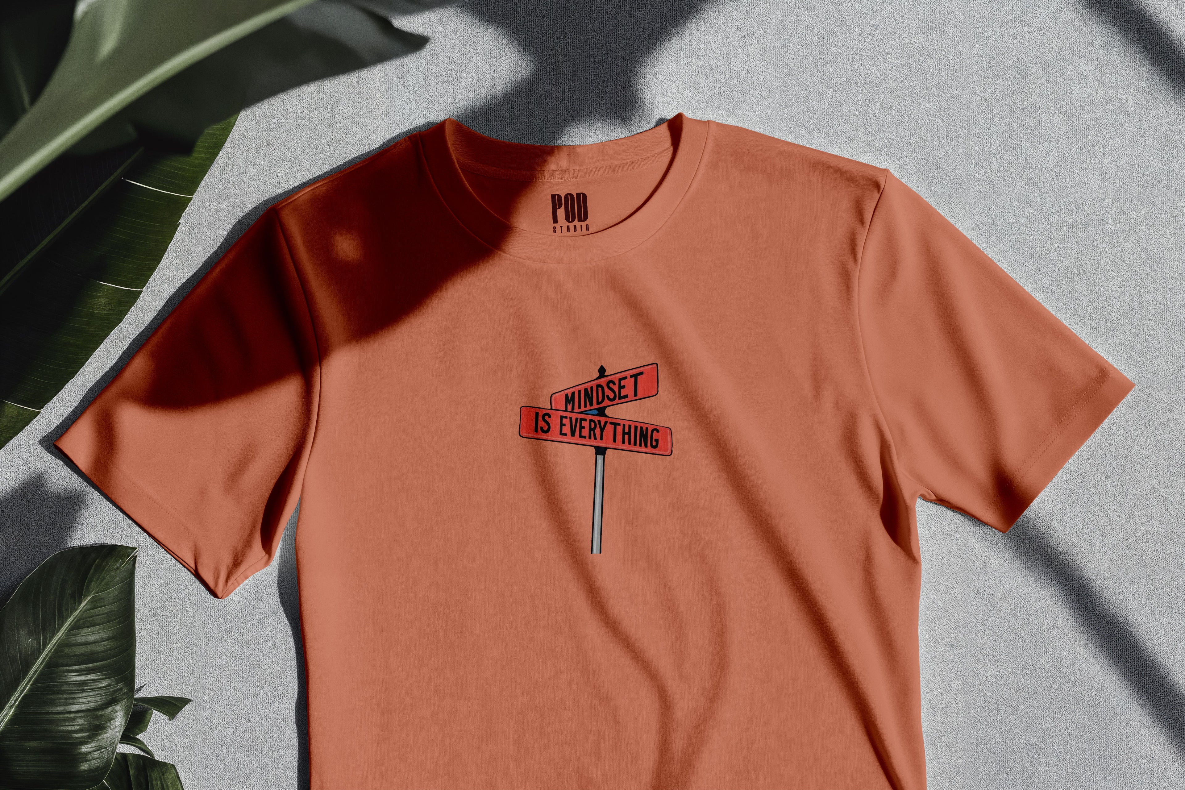 Oversize Kısa Kollu Tişört - Mindset