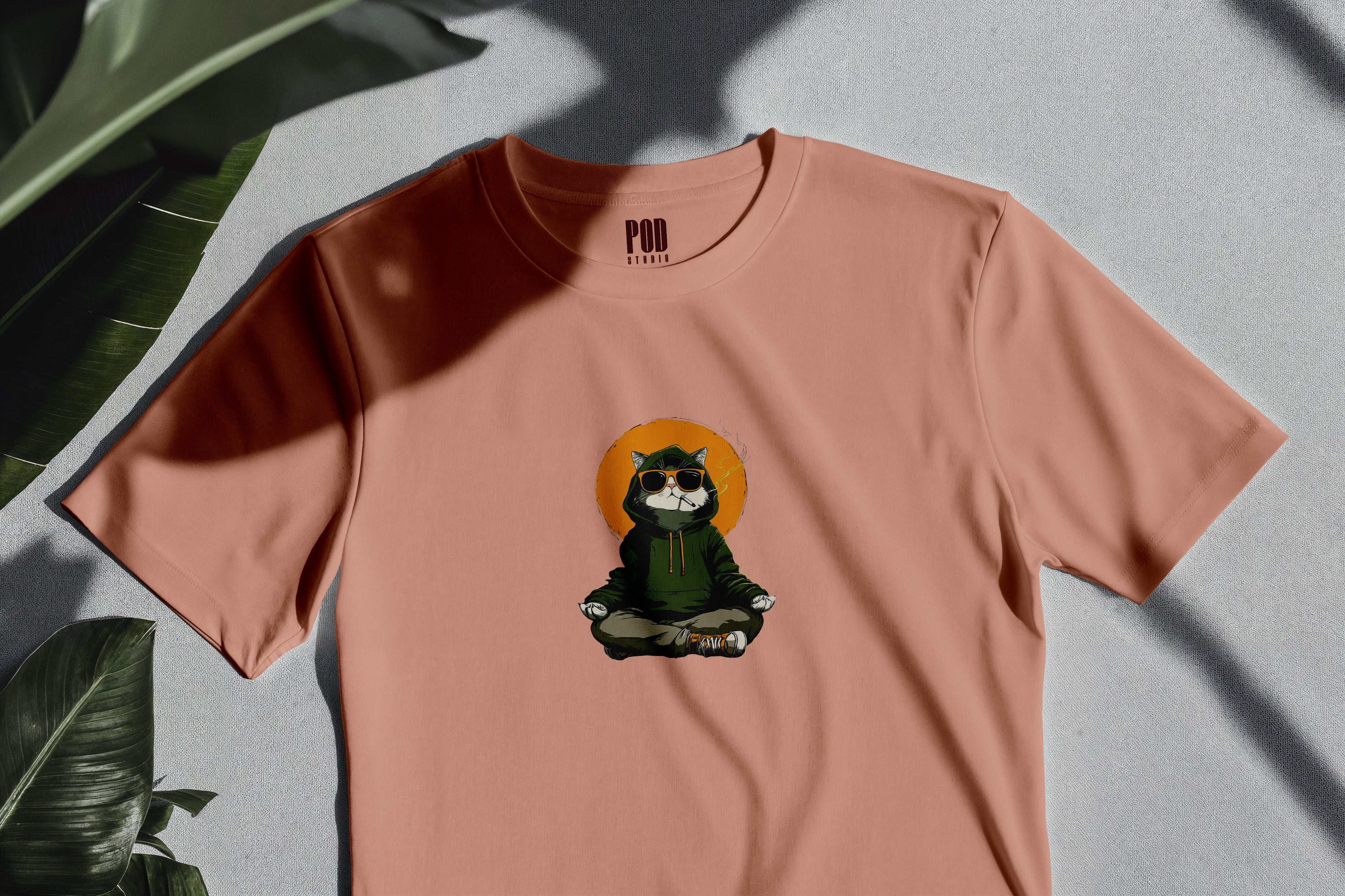 Oversize Kısa Kollu Tişört - Yoga