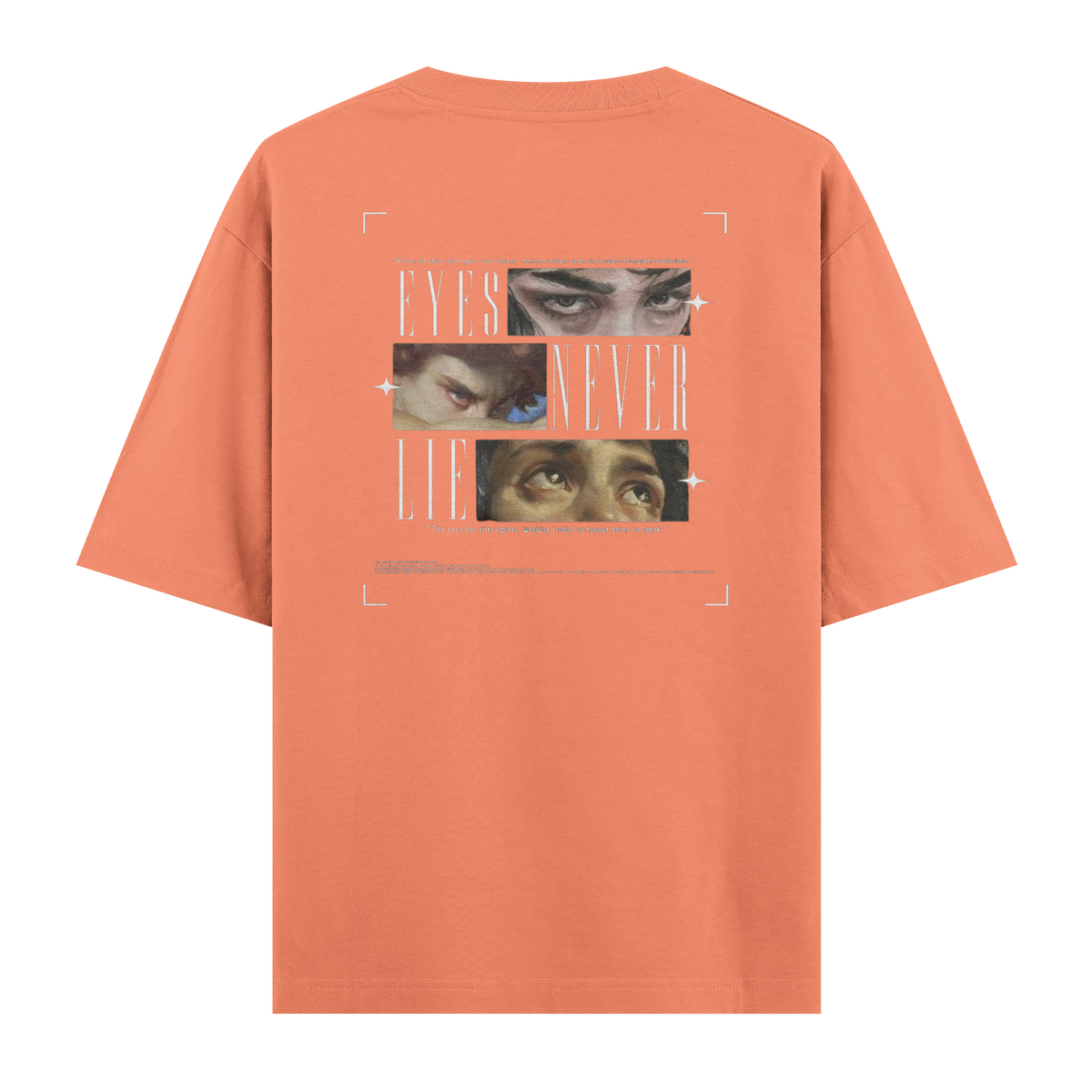 Oversize Kısa Kollu Tişört - Eyes