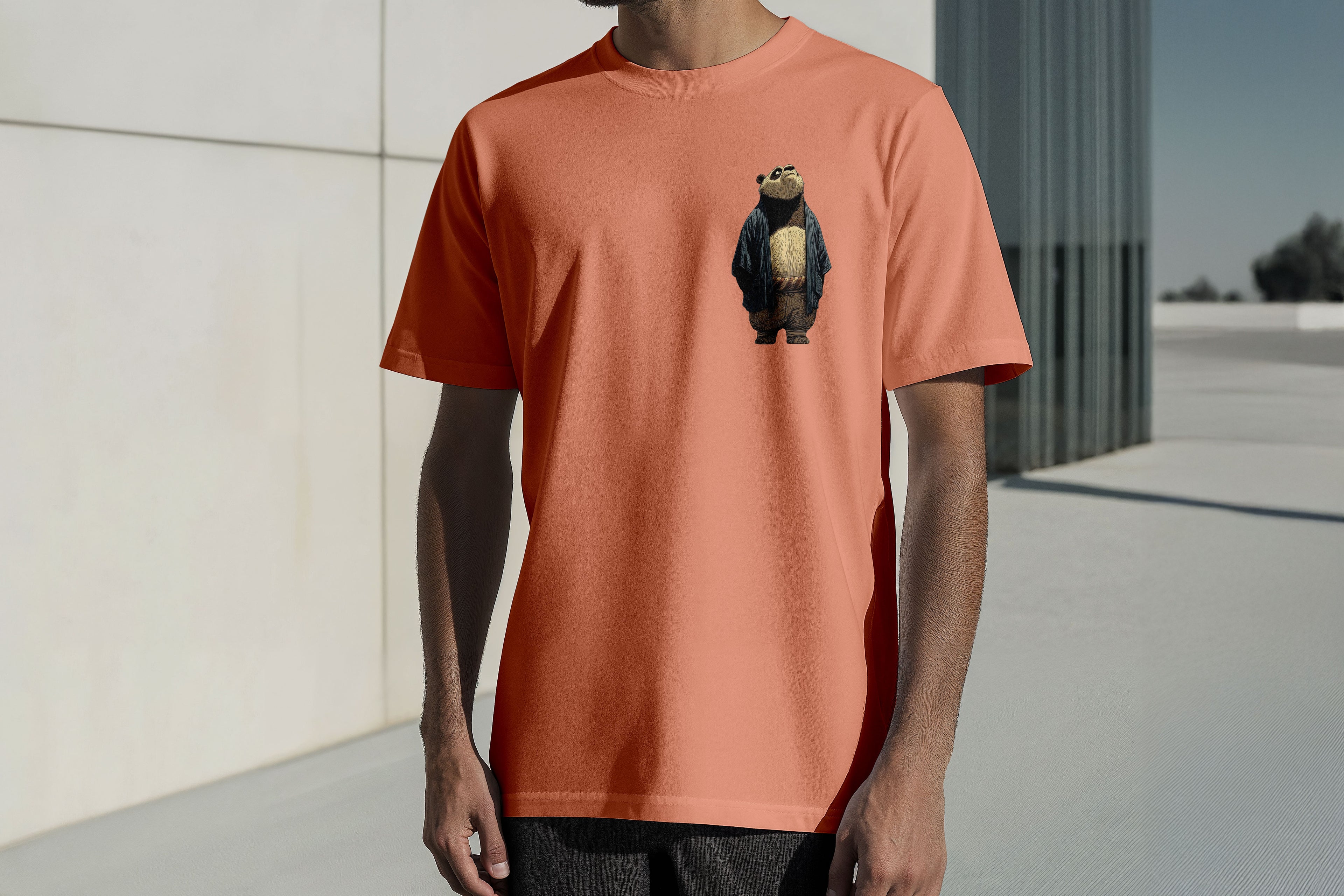 Regular Kısa Kollu Tişört - Panda