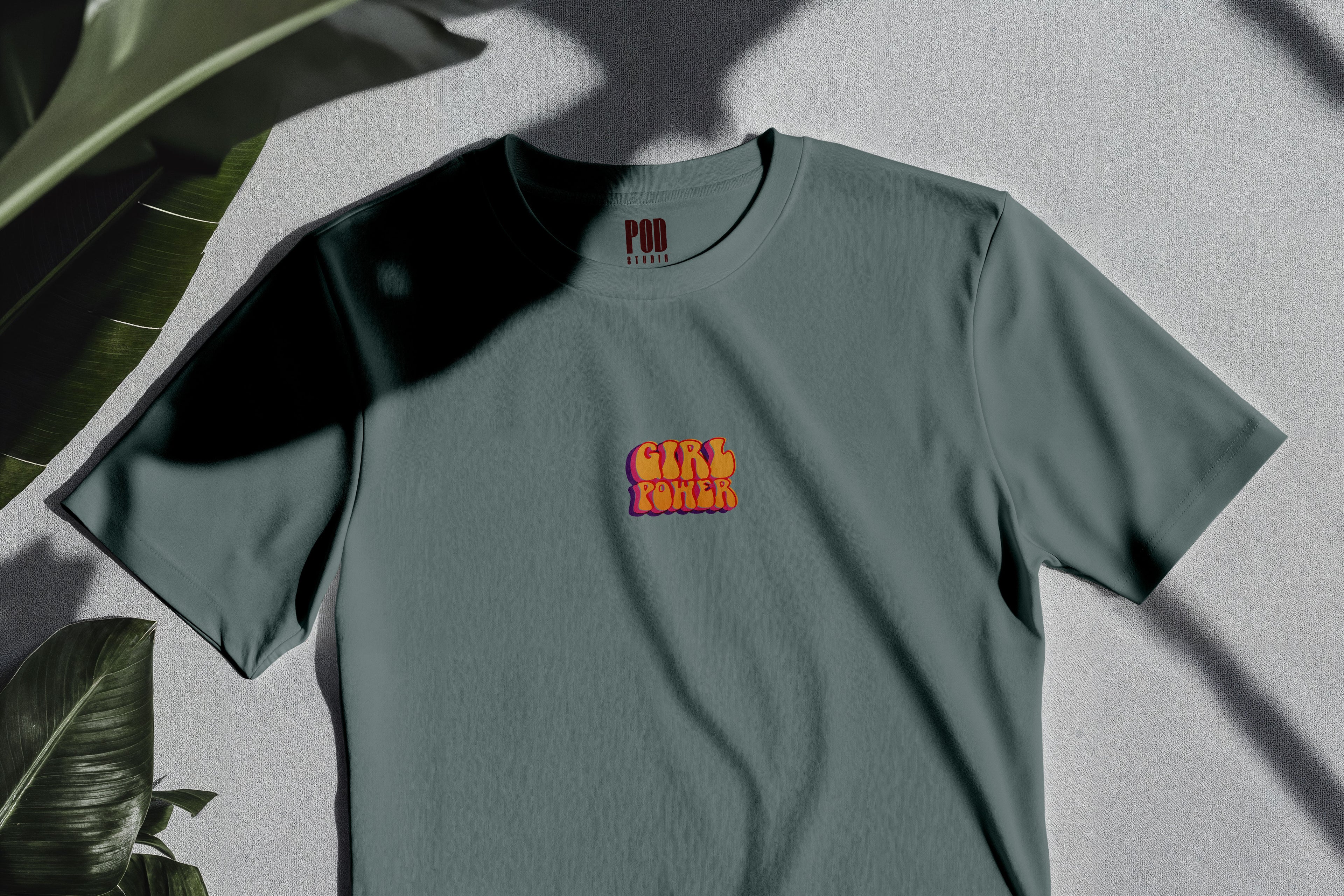 Oversize Kısa Kollu Tişört - Power