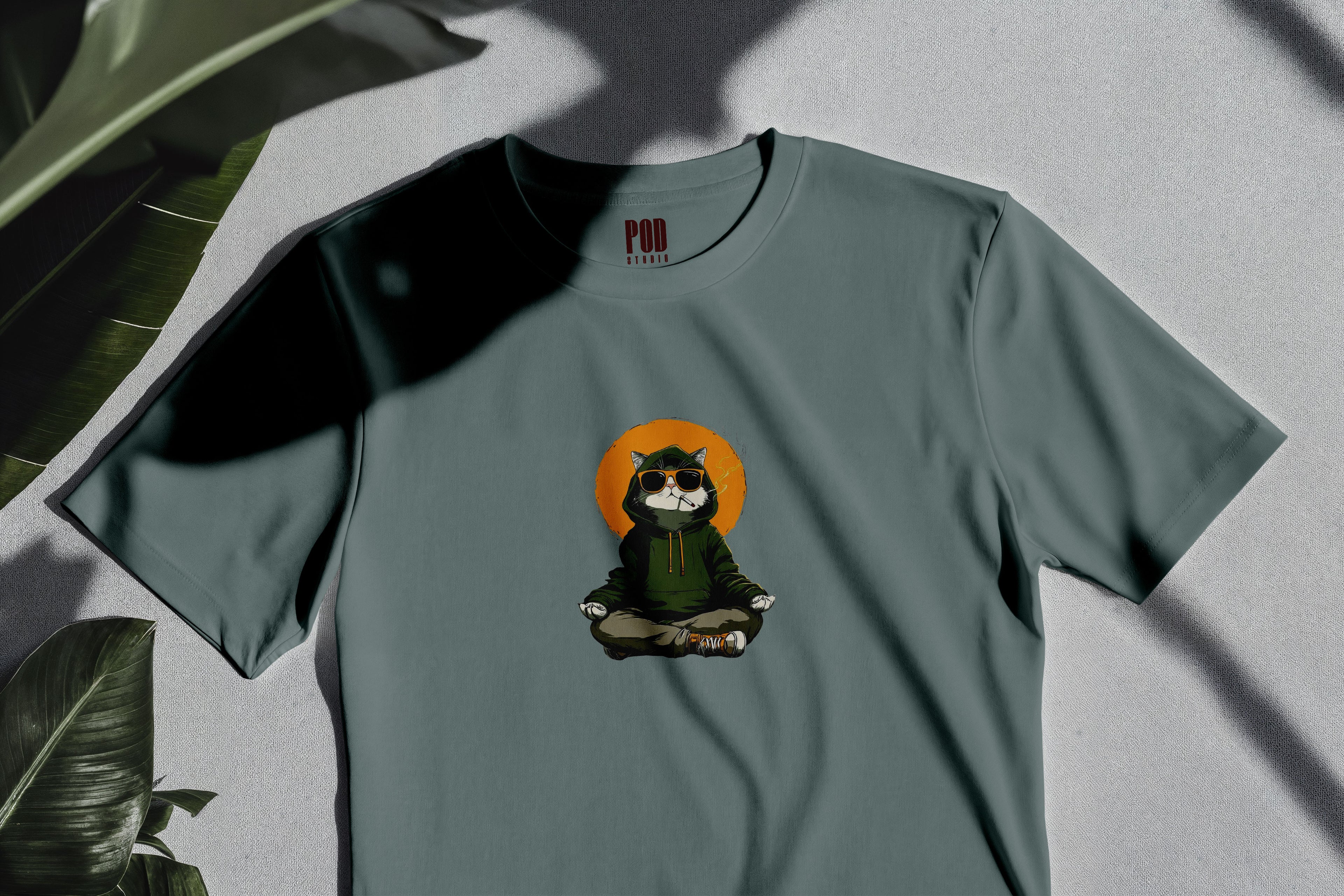 Oversize Kısa Kollu Tişört - Yoga