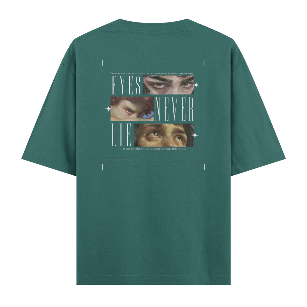 Oversize Kısa Kollu Tişört - Eyes