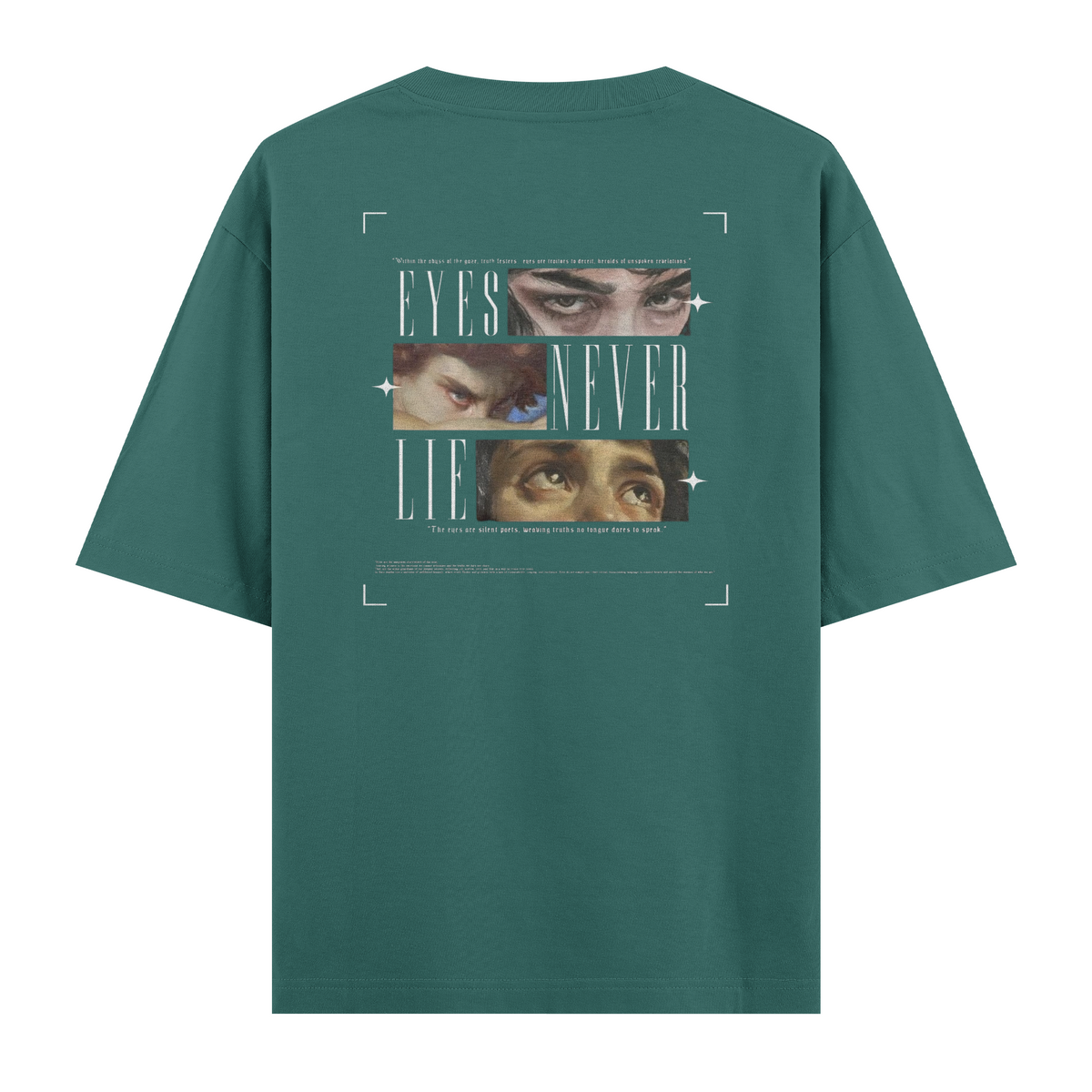 Oversize Kısa Kollu Tişört - Eyes