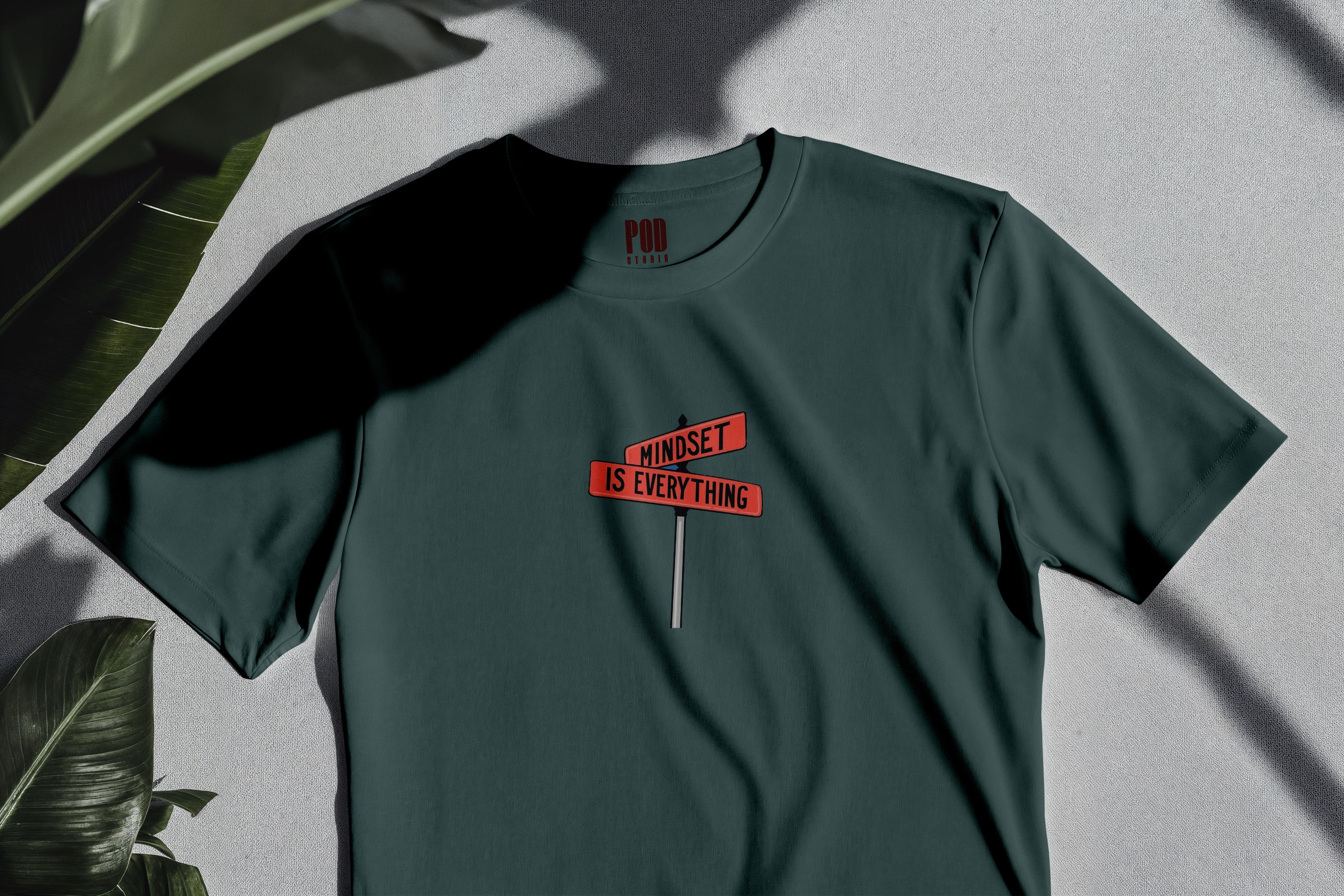 Oversize Kısa Kollu Tişört - Mindset