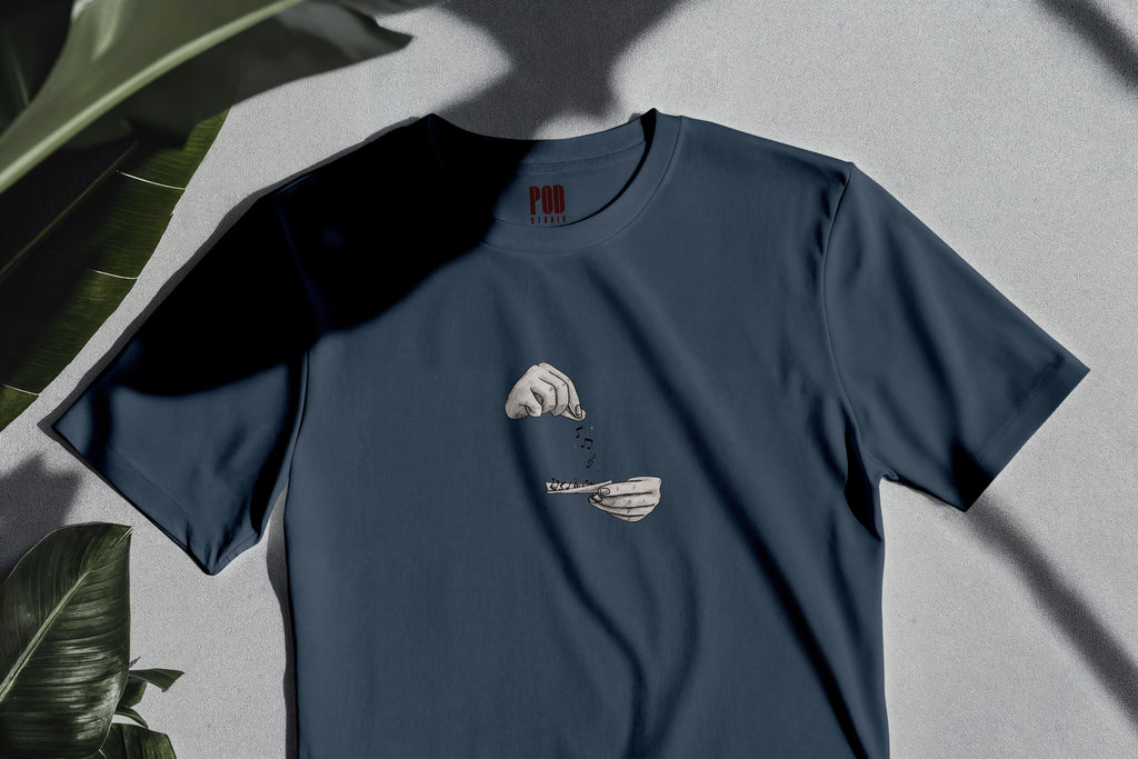 Oversize Kısa Kollu Tişört - Note