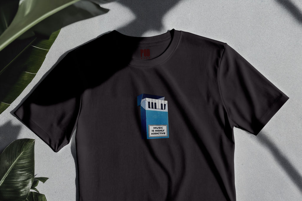 Oversize Kısa Kollu Tişört - Addictive