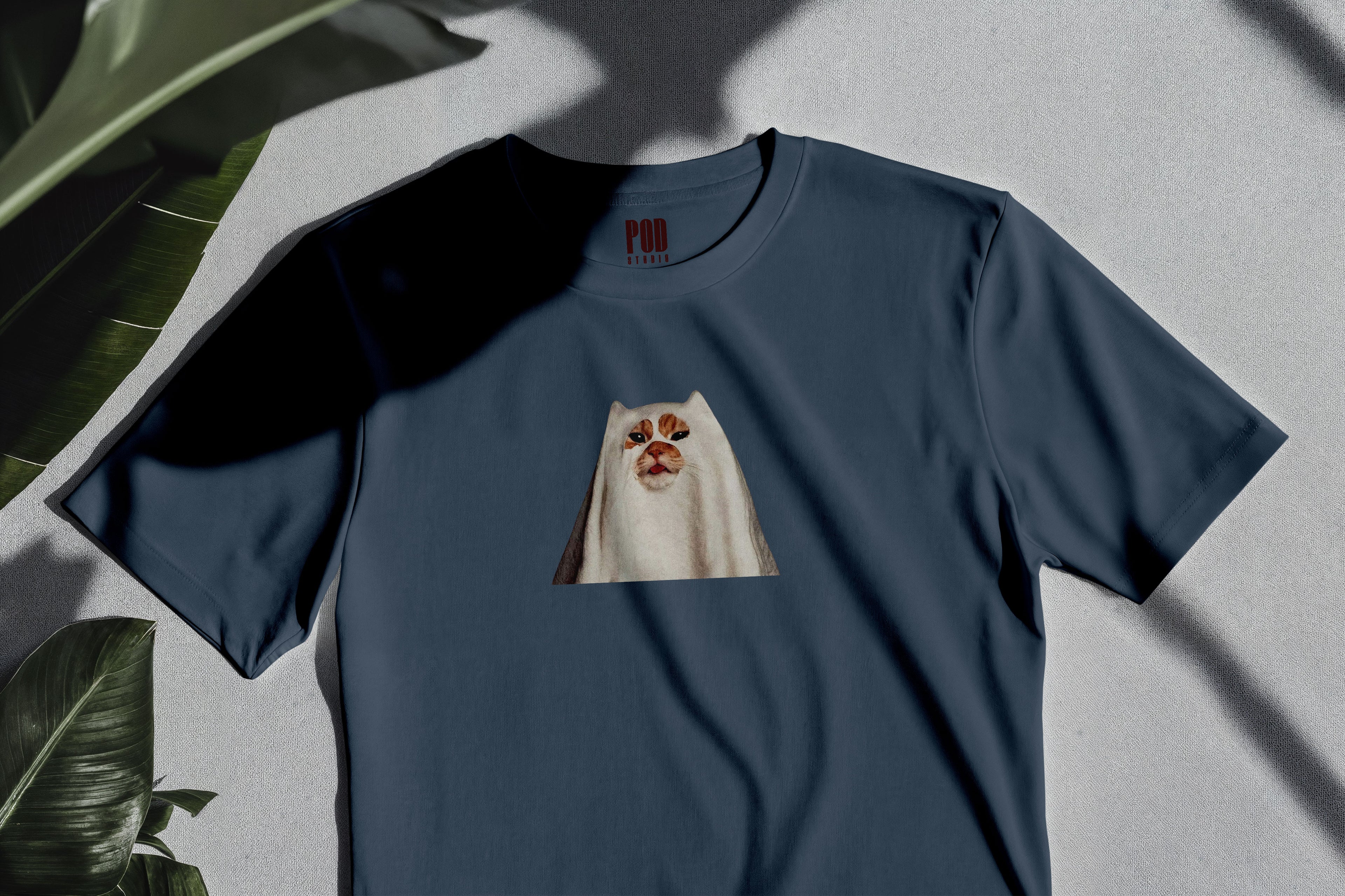 Oversize Kısa Kollu Tişört - Ghost