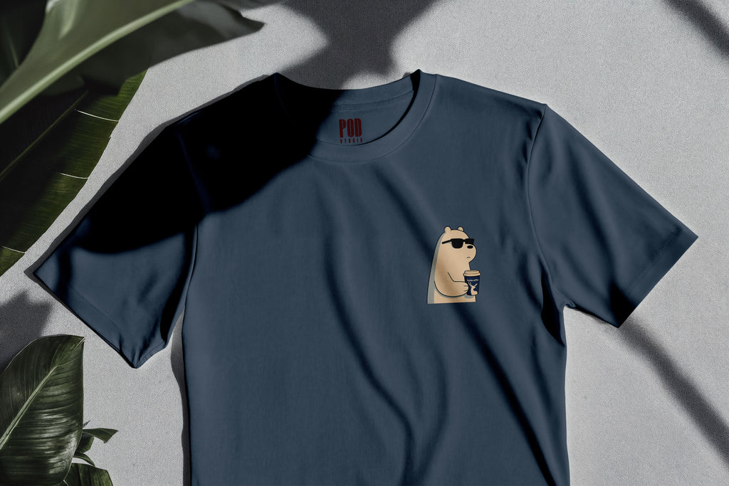 Oversize Kısa Kollu Tişört - Glasses